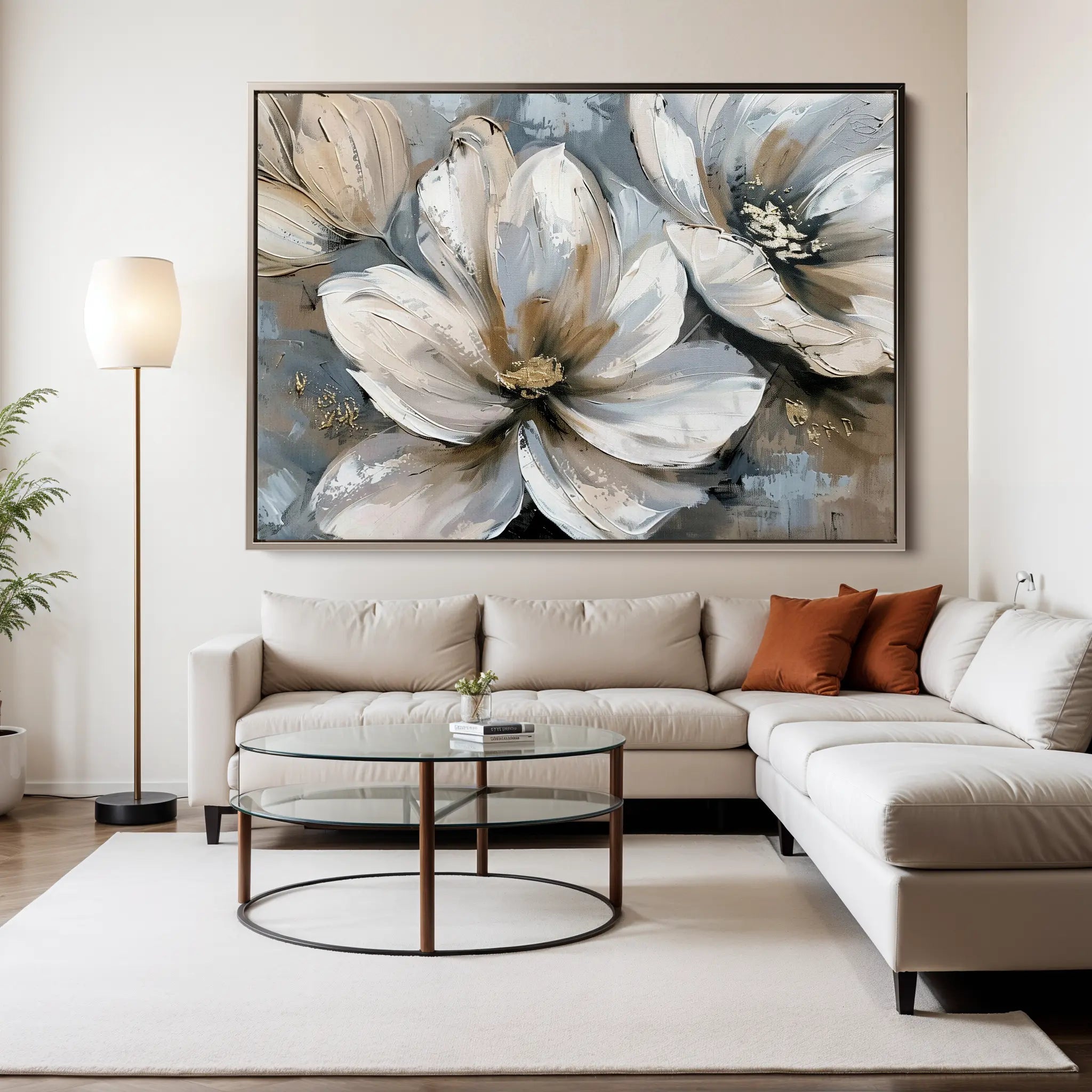 Floral Canvas Wall Art WAD648-F 90 x 60 cm / Stretched on hidden frame