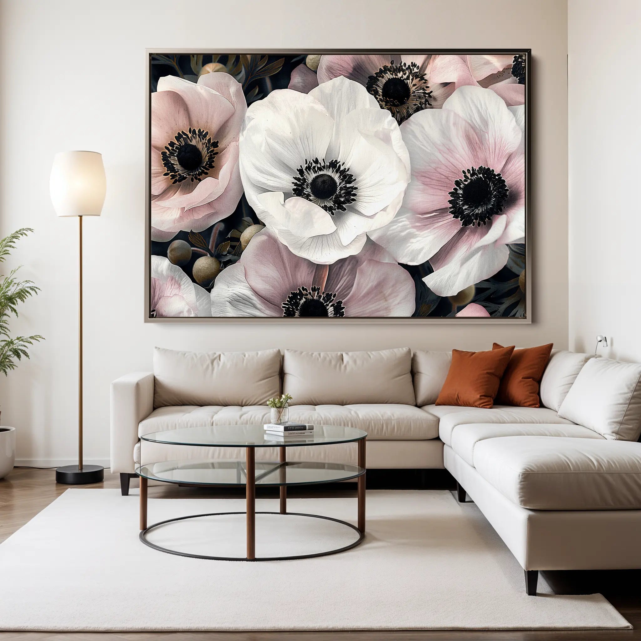 Floral Canvas Wall Art WAD649-F 90 x 60 cm / Stretched on hidden frame