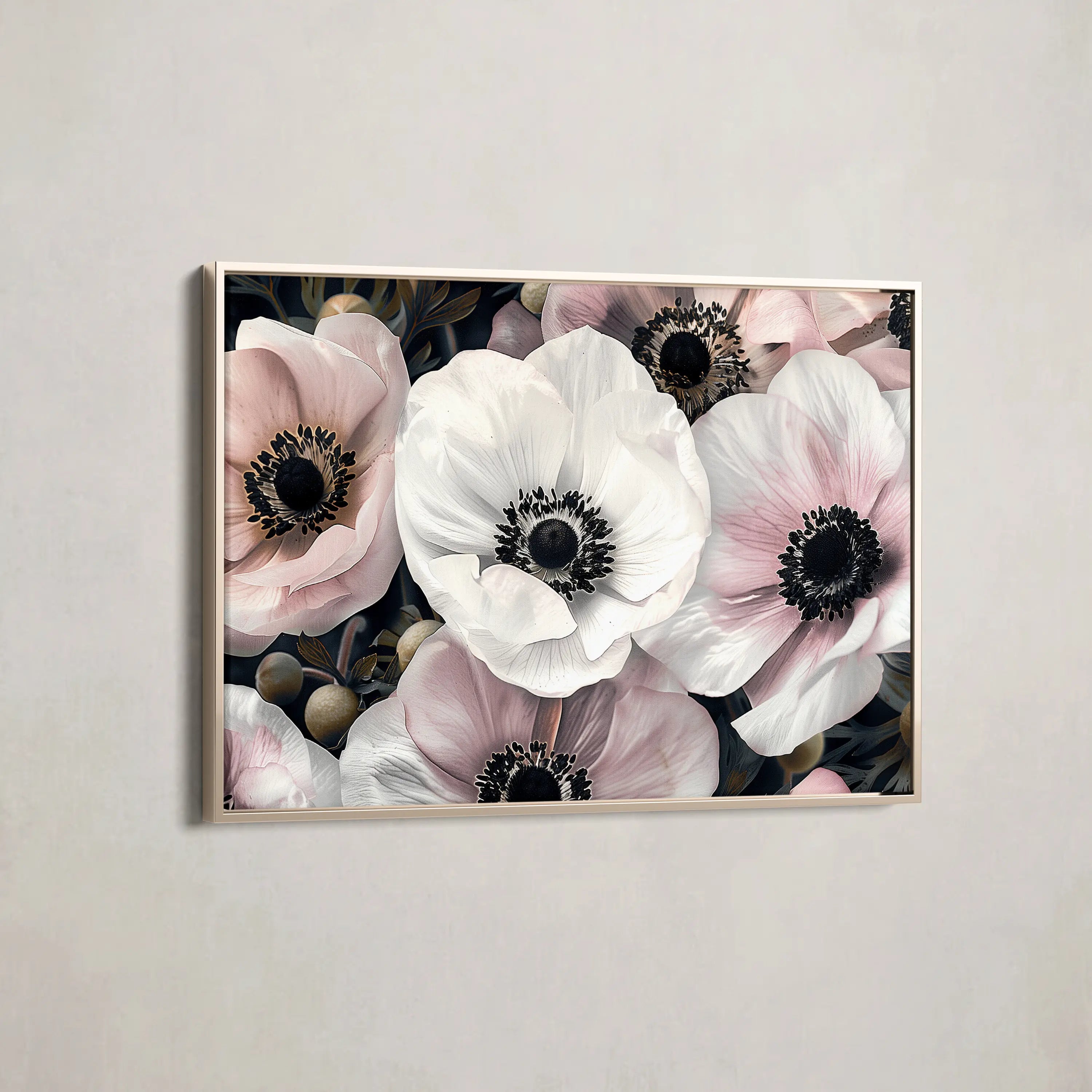 Floral Canvas Wall Art WAD649-F 90 x 60 cm / Stretched on hidden frame