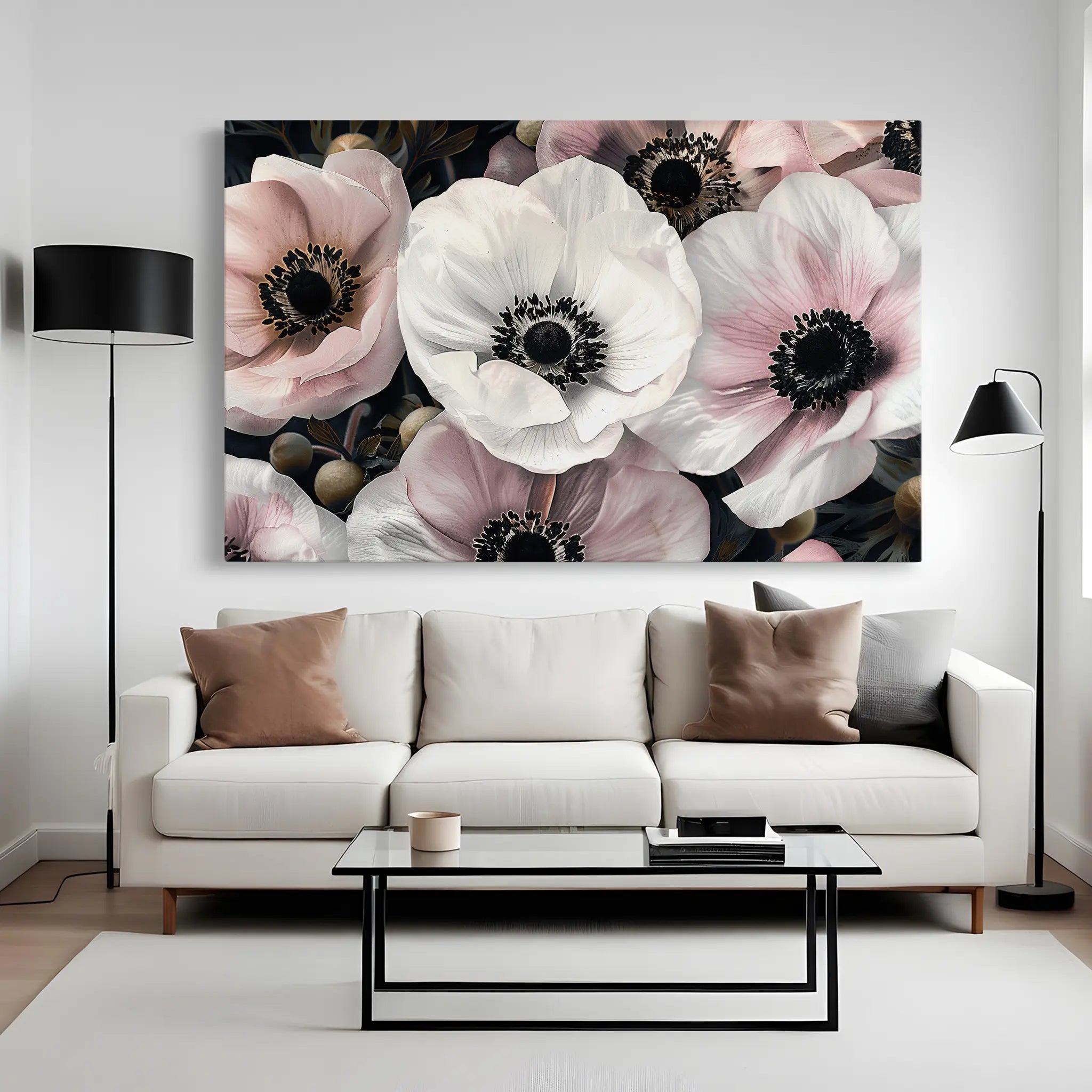 Floral Canvas Wall Art WAD649-F 90 x 60 cm / Stretched on hidden frame