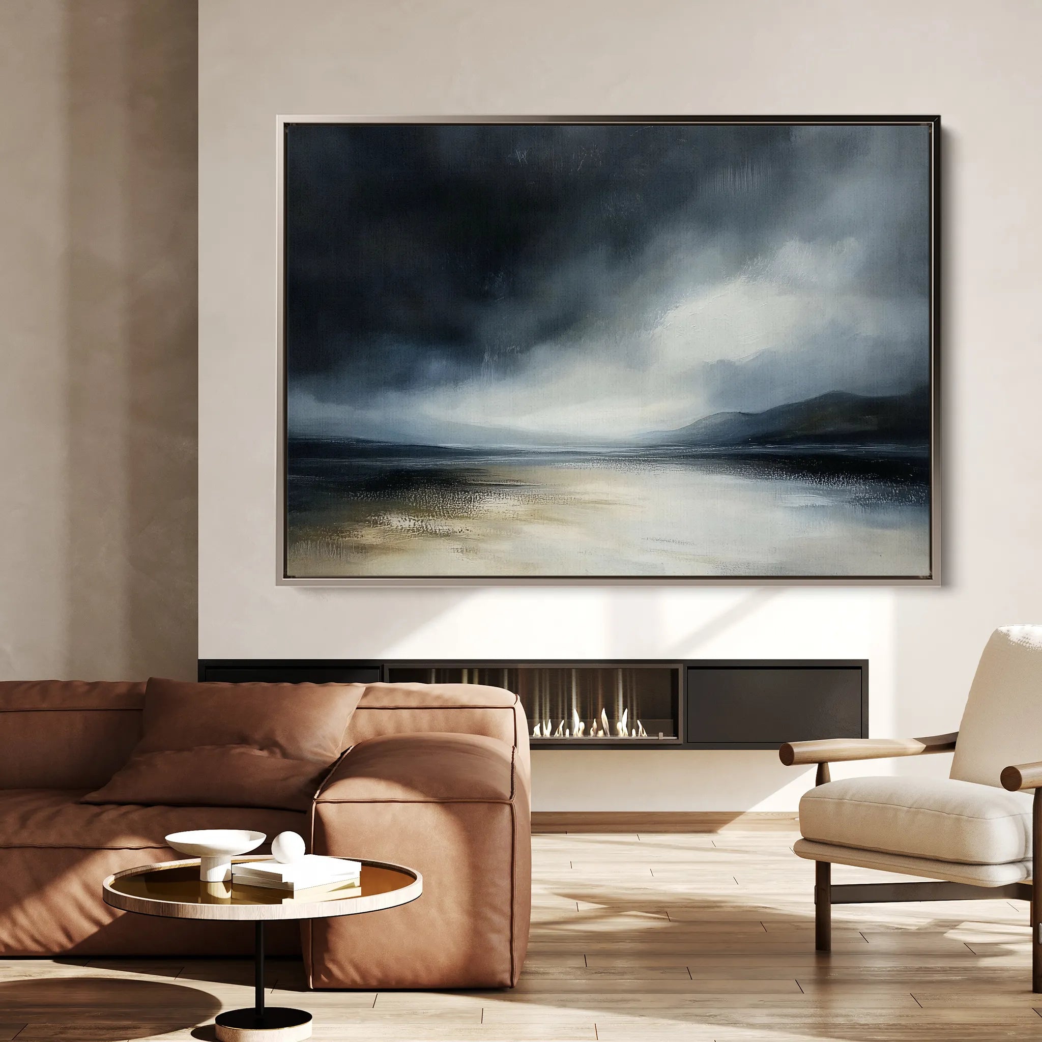 Abstract Canvas Wall Art WAD650-A 90 x 60 cm / Stretched on hidden frame