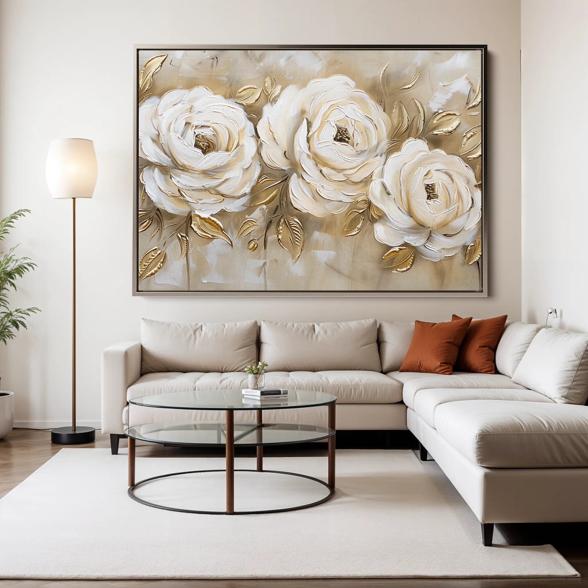 Floral Canvas Wall Art WAD650-F 90 x 60 cm / Stretched on hidden frame