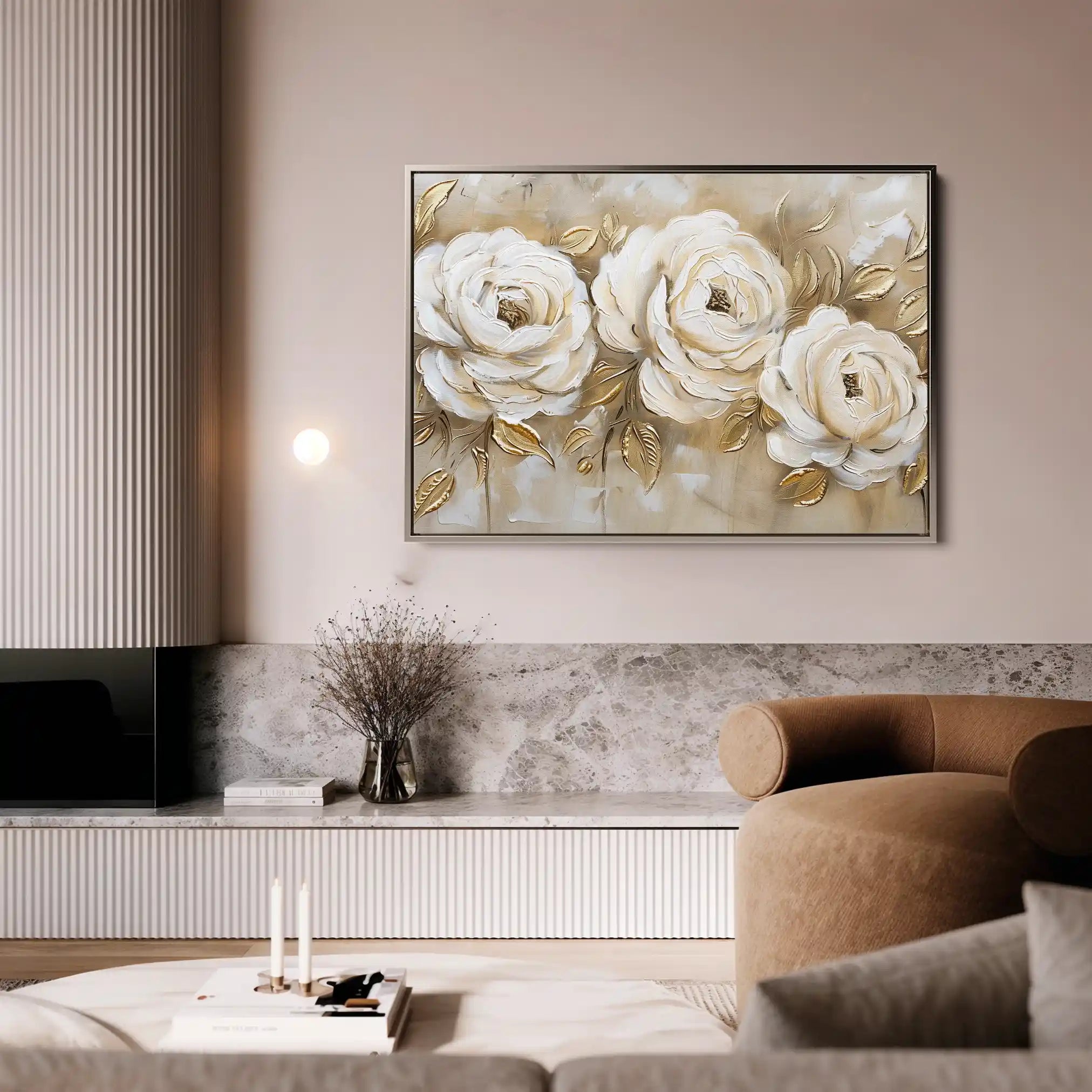 Floral Canvas Wall Art WAD650-F 90 x 60 cm / Stretched on hidden frame