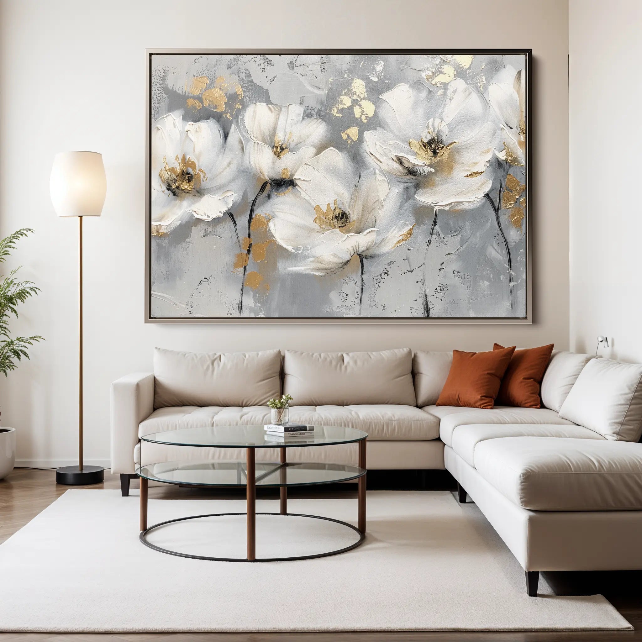 Floral Canvas Wall Art WAD651-F 90 x 60 cm / Stretched on hidden frame