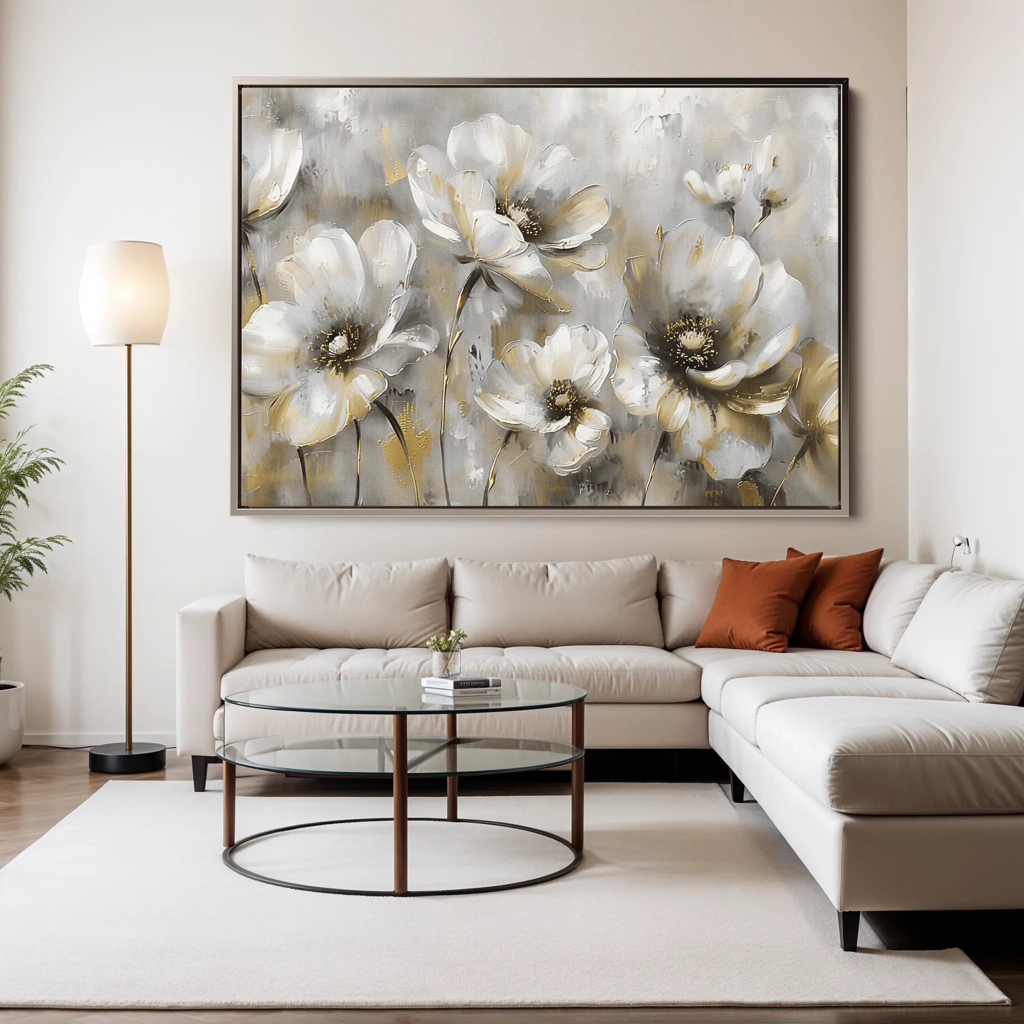 Floral Canvas Wall Art WAD652-F 90 x 60 cm / Stretched on hidden frame