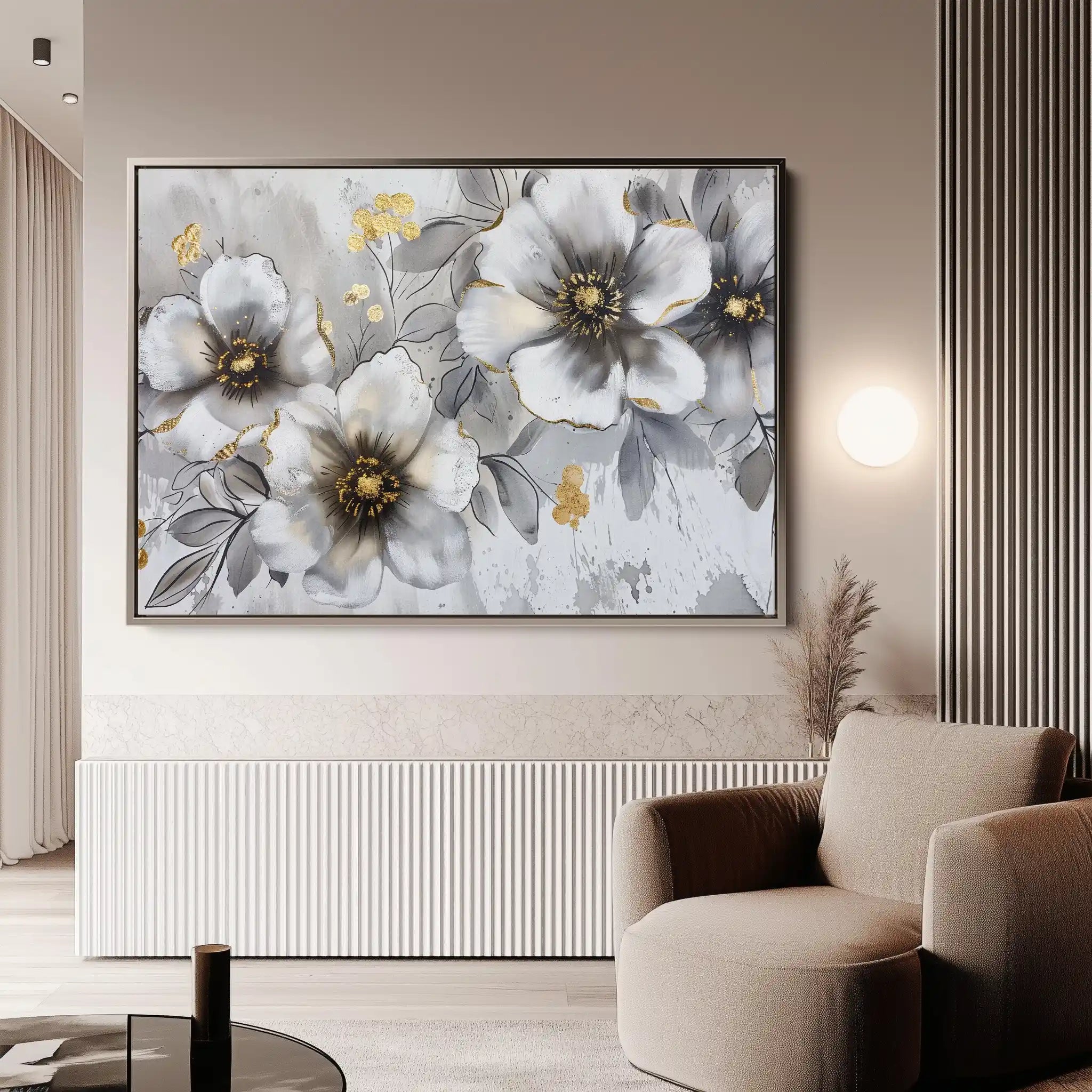 Floral Canvas Wall Art WAD653-F 90 x 60 cm / Stretched on hidden frame
