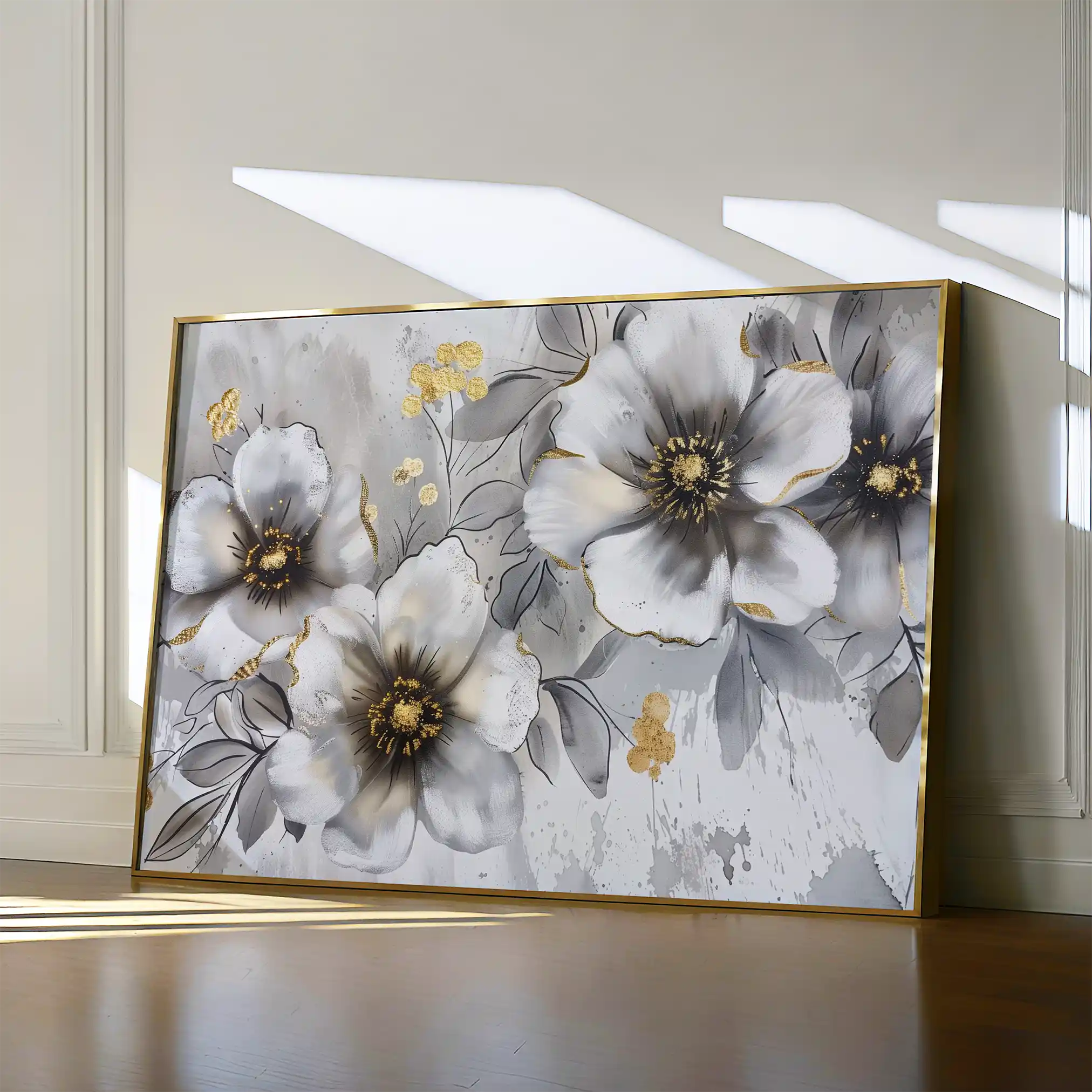 Floral Canvas Wall Art WAD653-F 90 x 60 cm / Stretched on hidden frame