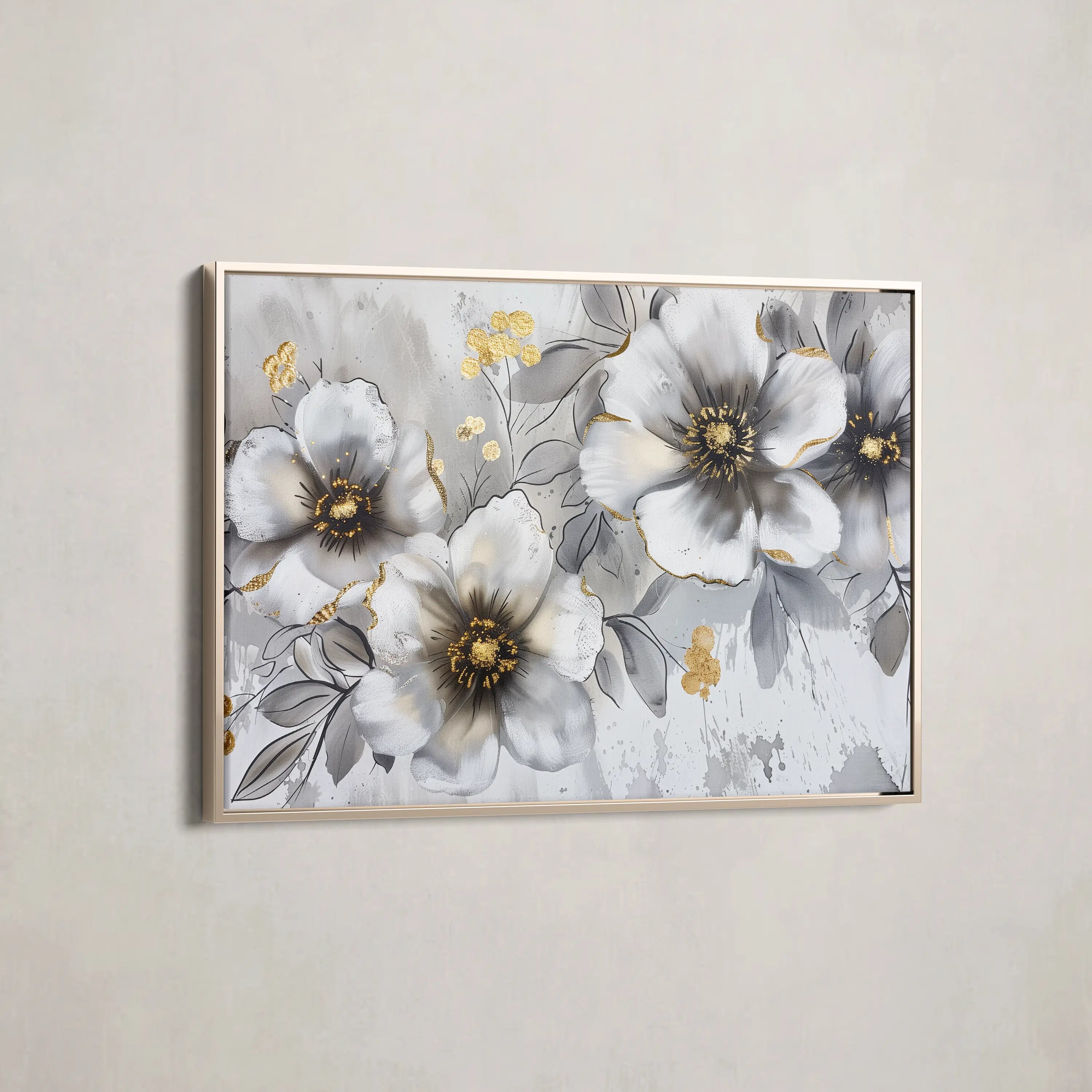 Floral Canvas Wall Art WAD653-F 90 x 60 cm / Stretched on hidden frame