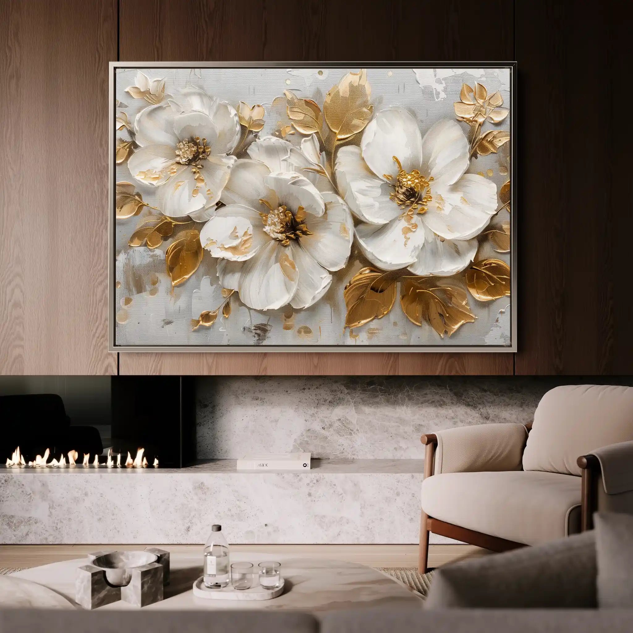 Floral Canvas Wall Art WAD654-F 90 x 60 cm / Stretched on hidden frame