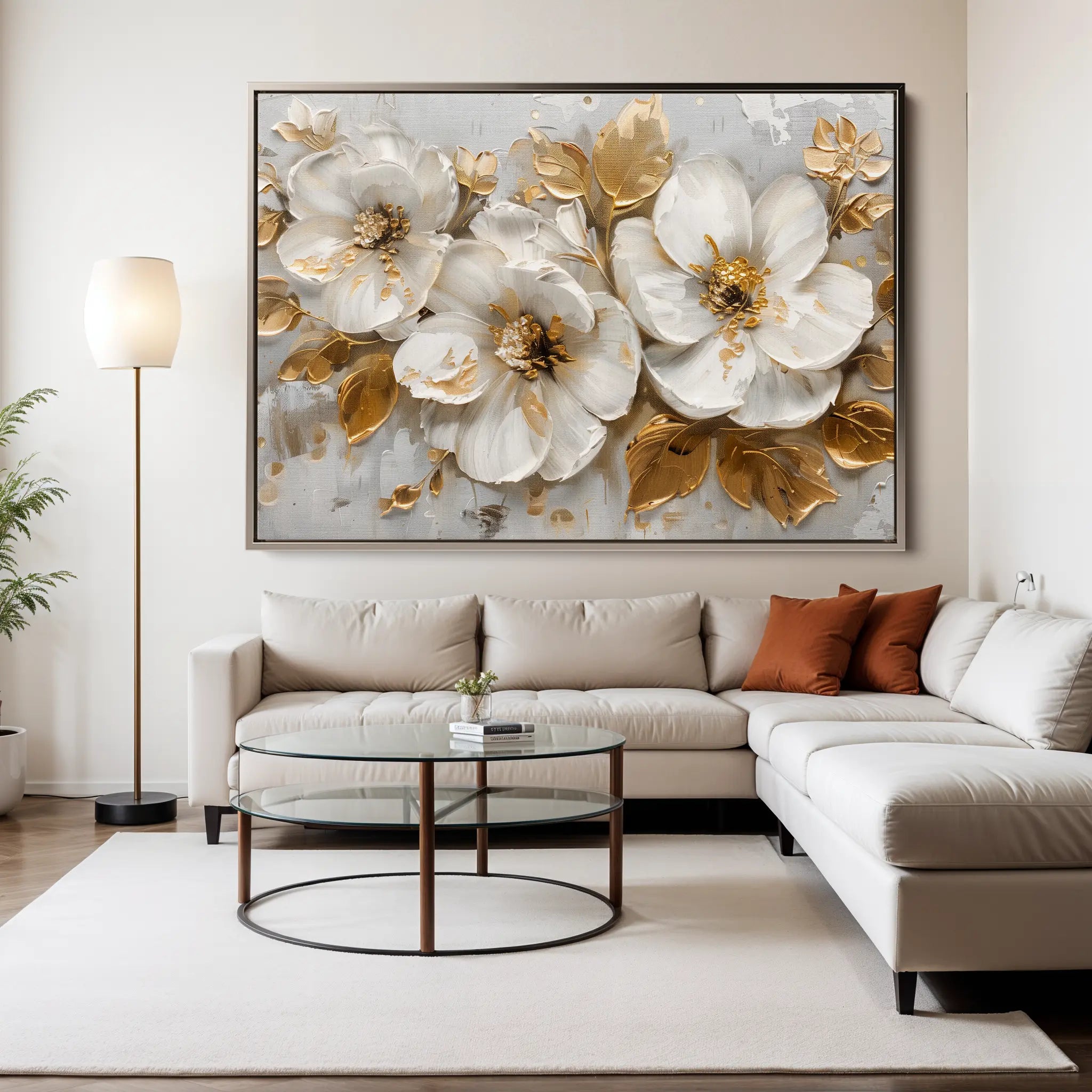 Floral Canvas Wall Art WAD654-F 90 x 60 cm / Stretched on hidden frame