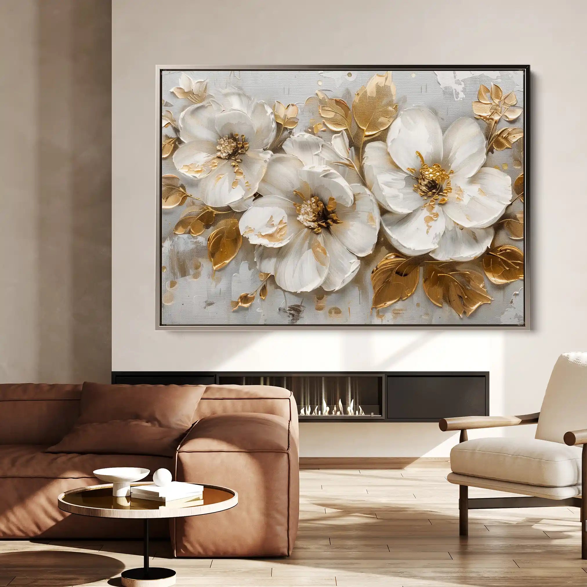 Floral Canvas Wall Art WAD654-F 90 x 60 cm / Stretched on hidden frame