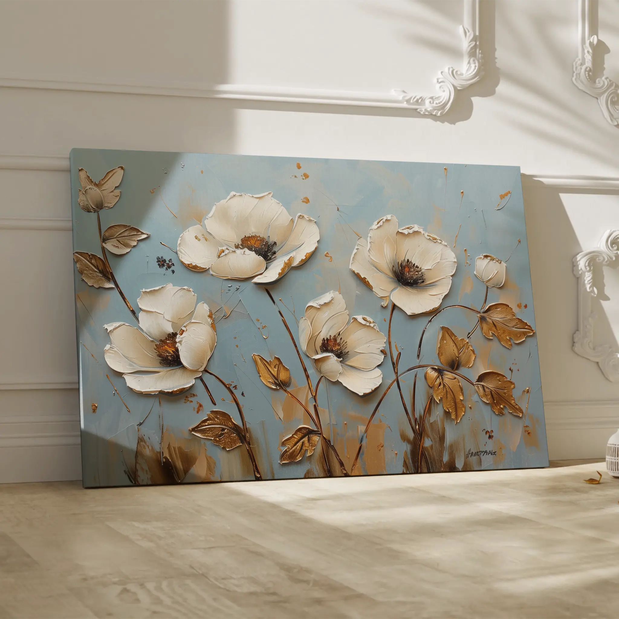 Floral Canvas Wall Art WAD656-F 90 x 60 cm / Stretched on hidden frame