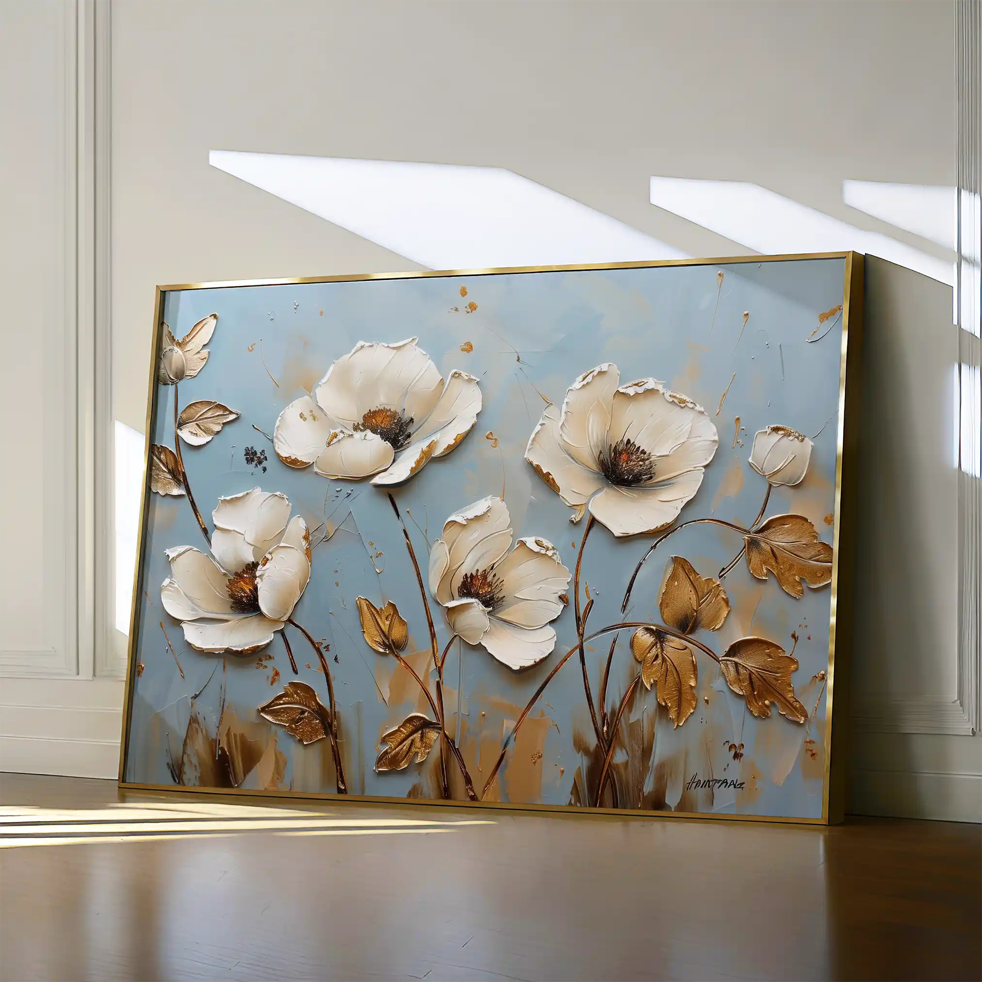Floral Canvas Wall Art WAD656-F 90 x 60 cm / Stretched on hidden frame