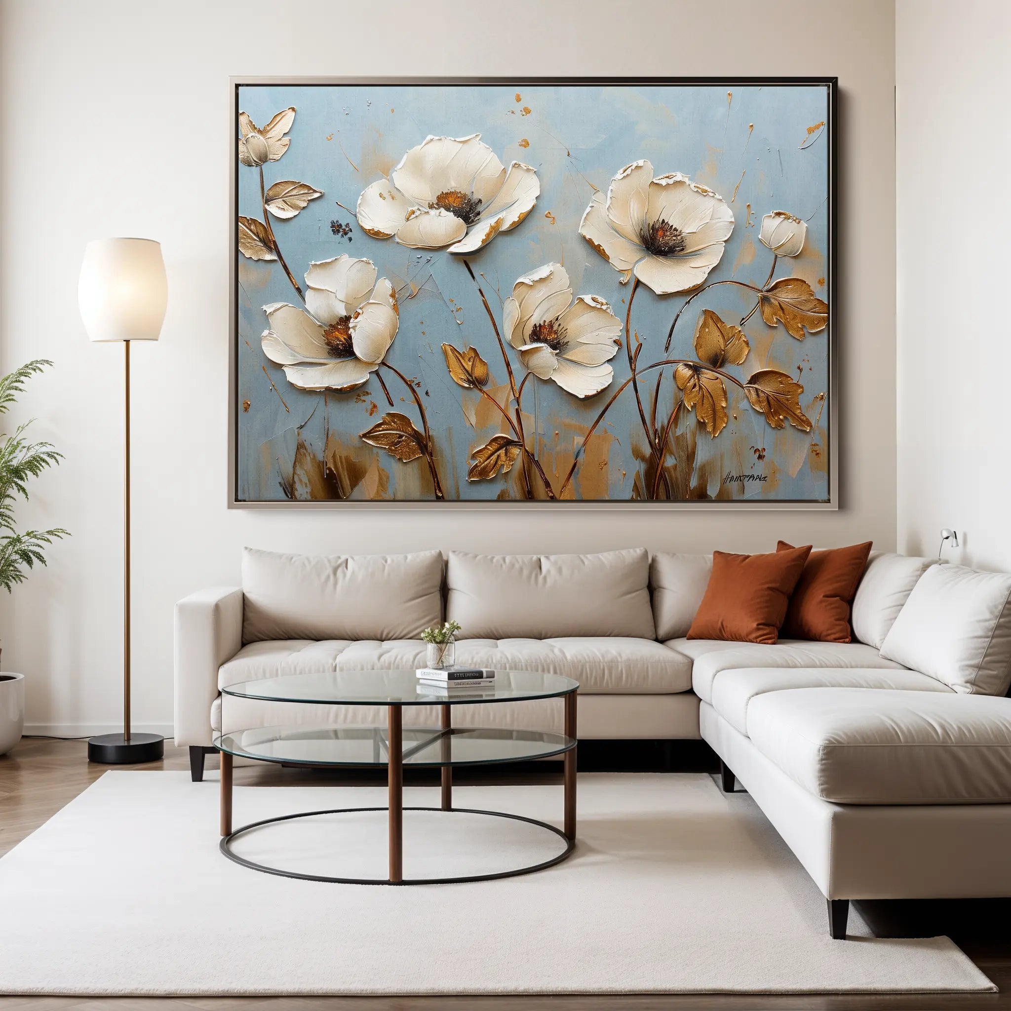 Floral Canvas Wall Art WAD656-F 90 x 60 cm / Stretched on hidden frame