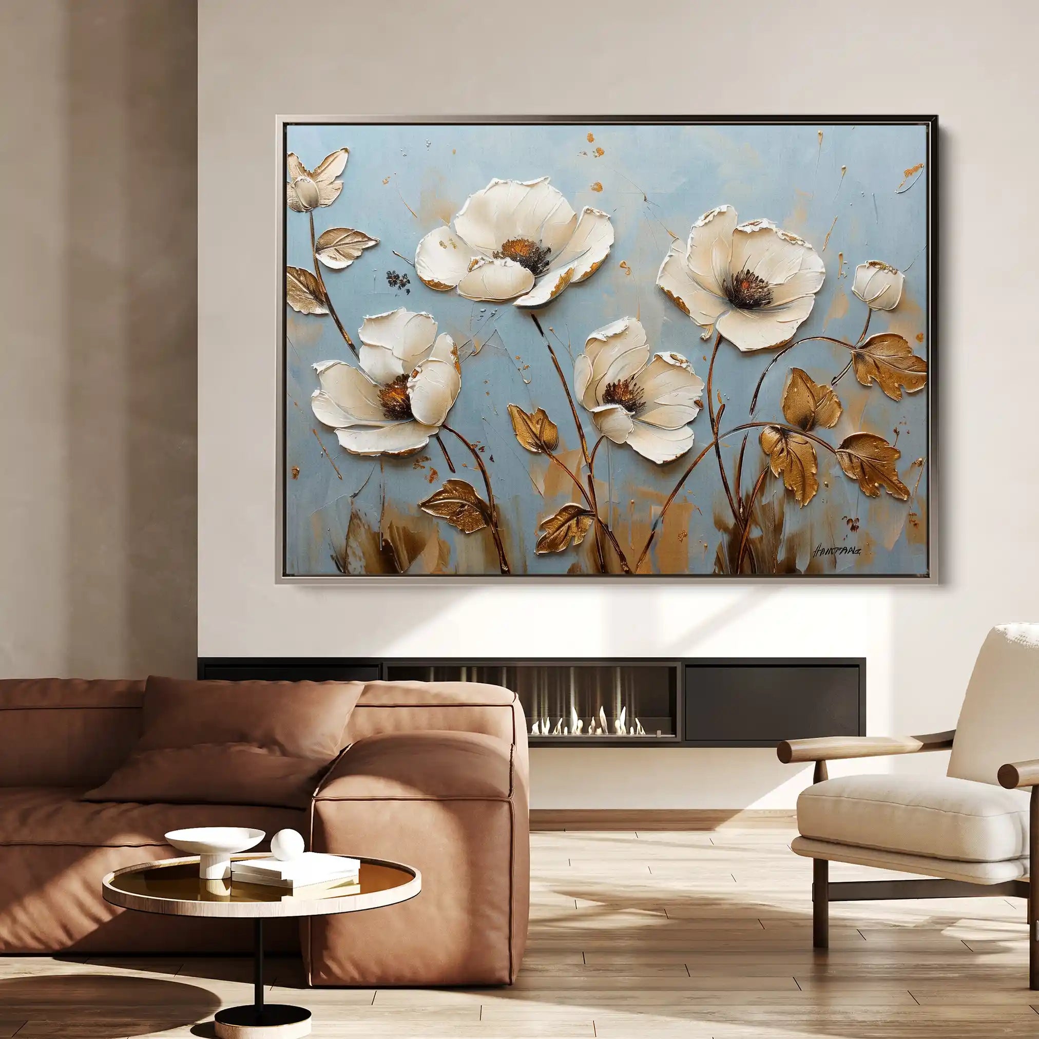 Floral Canvas Wall Art WAD656-F 90 x 60 cm / Stretched on hidden frame