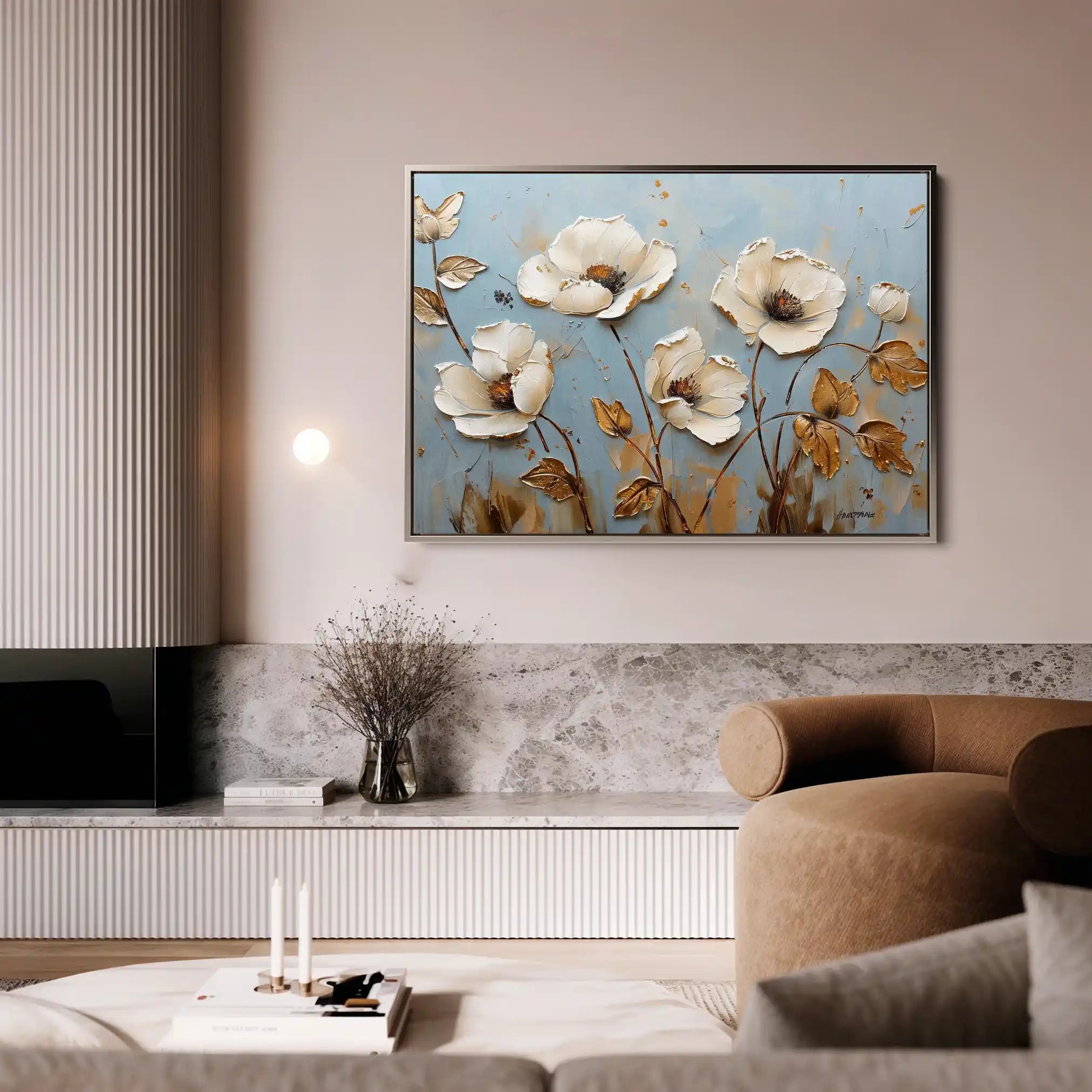 Floral Canvas Wall Art WAD656-F 90 x 60 cm / Stretched on hidden frame