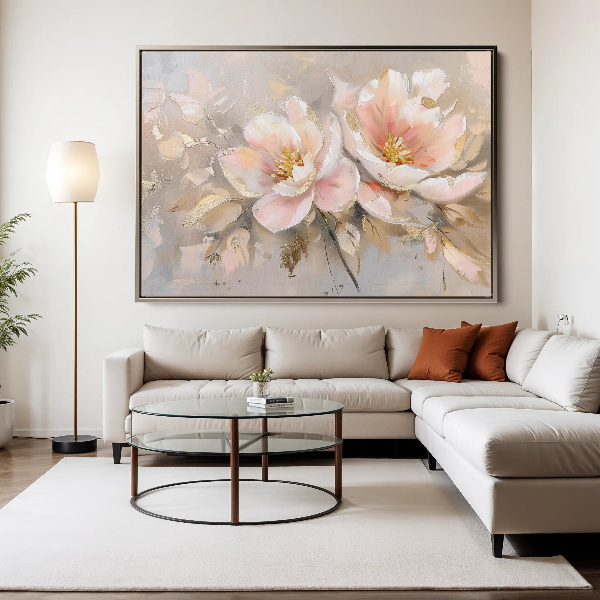 Floral Canvas Wall Art WAD657-F 90 x 60 cm / Stretched on hidden frame