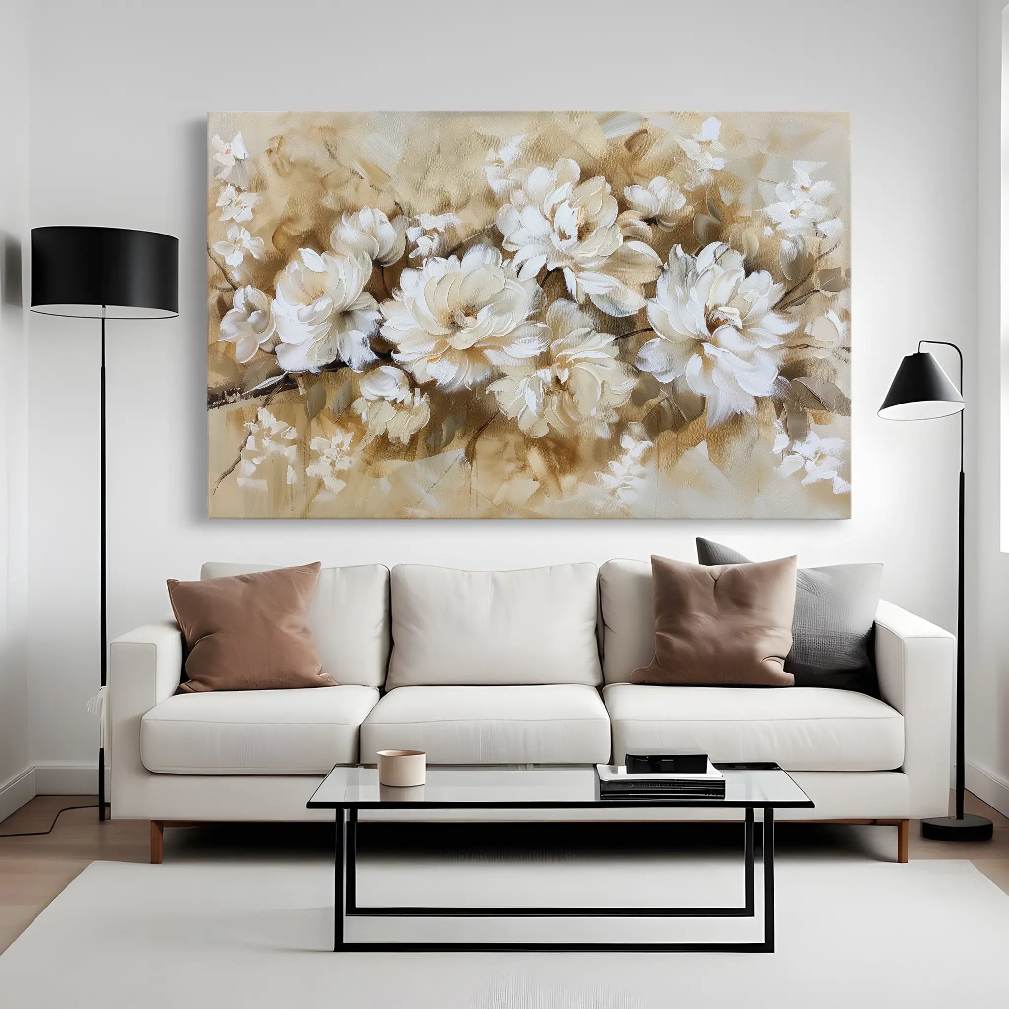 Floral Canvas Wall Art WAD658-F 90 x 60 cm / Stretched on hidden frame