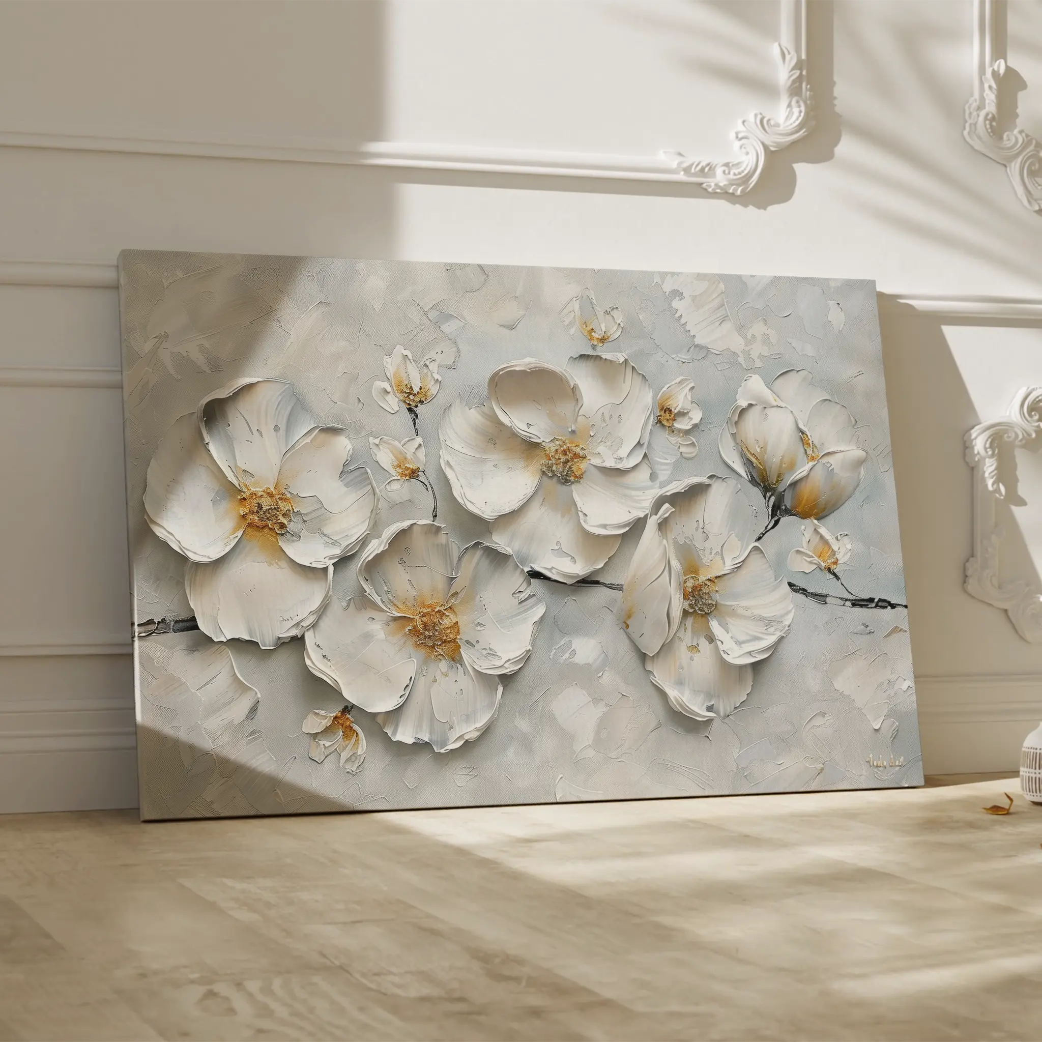 Floral Canvas Wall Art WAD659-F 90 x 60 cm / Stretched on hidden frame