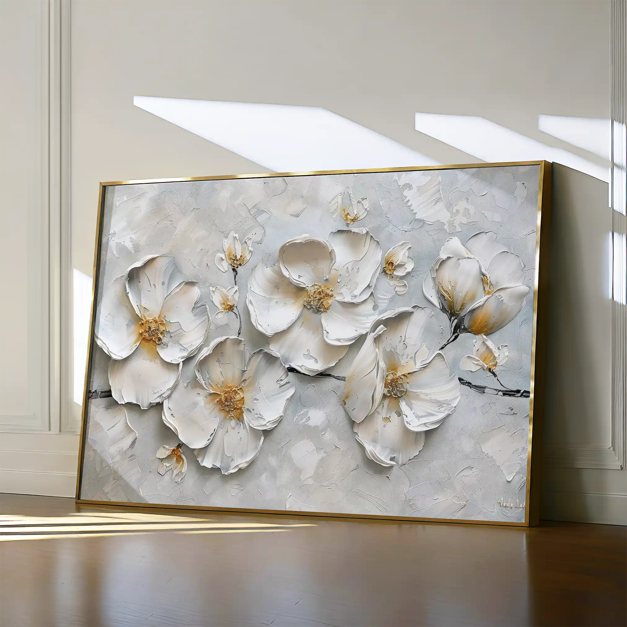 Floral Canvas Wall Art WAD659-F 90 x 60 cm / Stretched on hidden frame