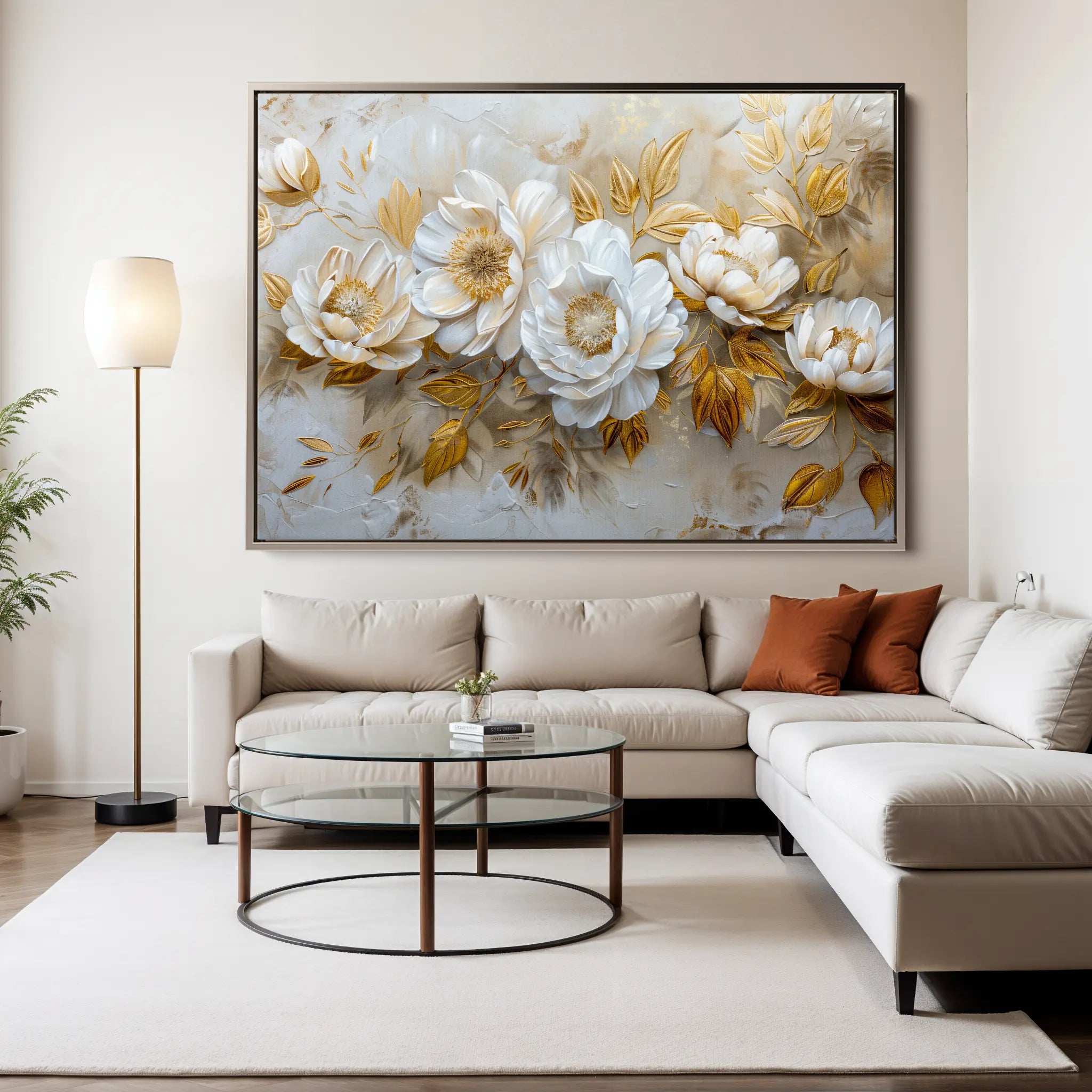 Floral Canvas Wall Art WAD660-F 90 x 60 cm / Stretched on hidden frame