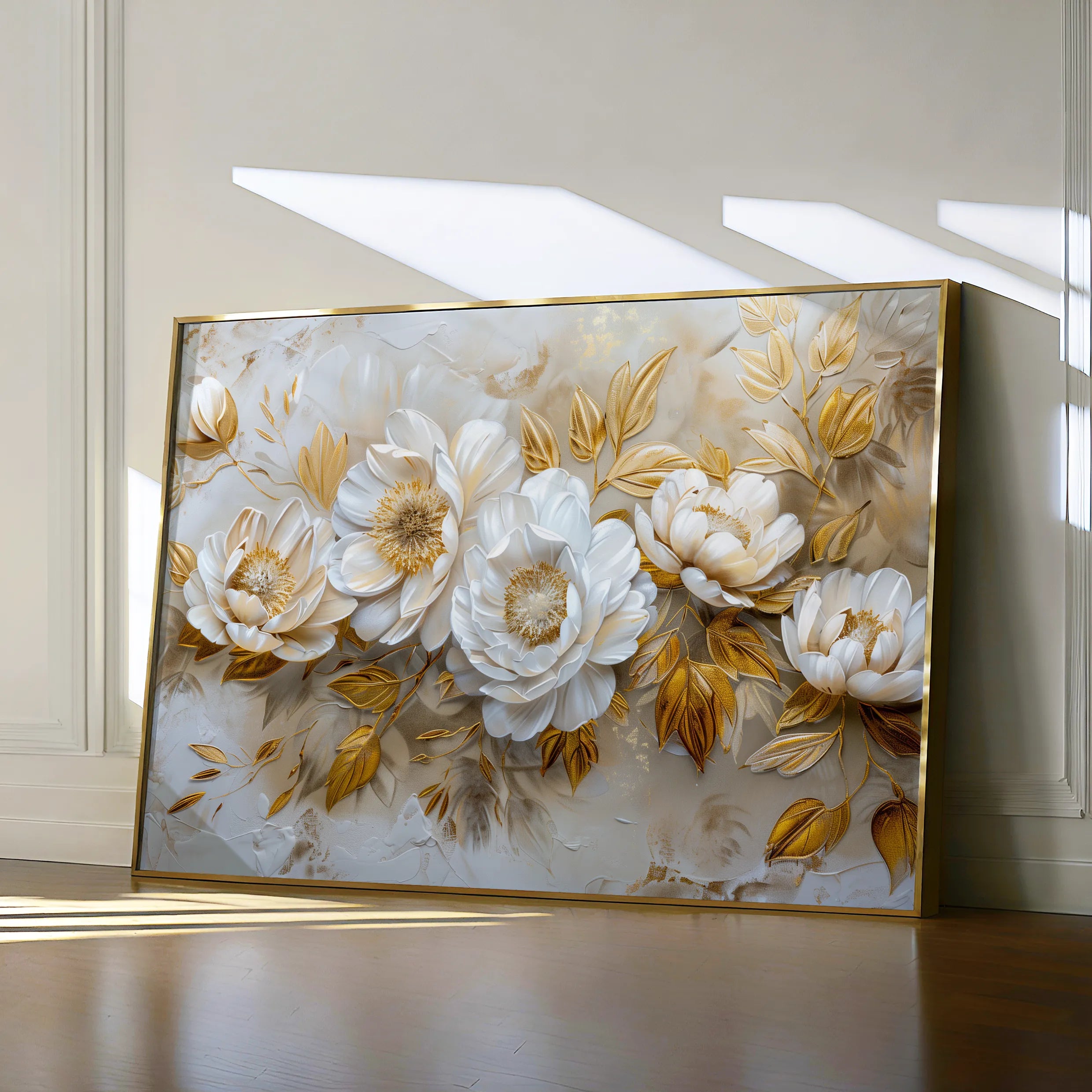 Floral Canvas Wall Art WAD660-F 90 x 60 cm / Stretched on hidden frame