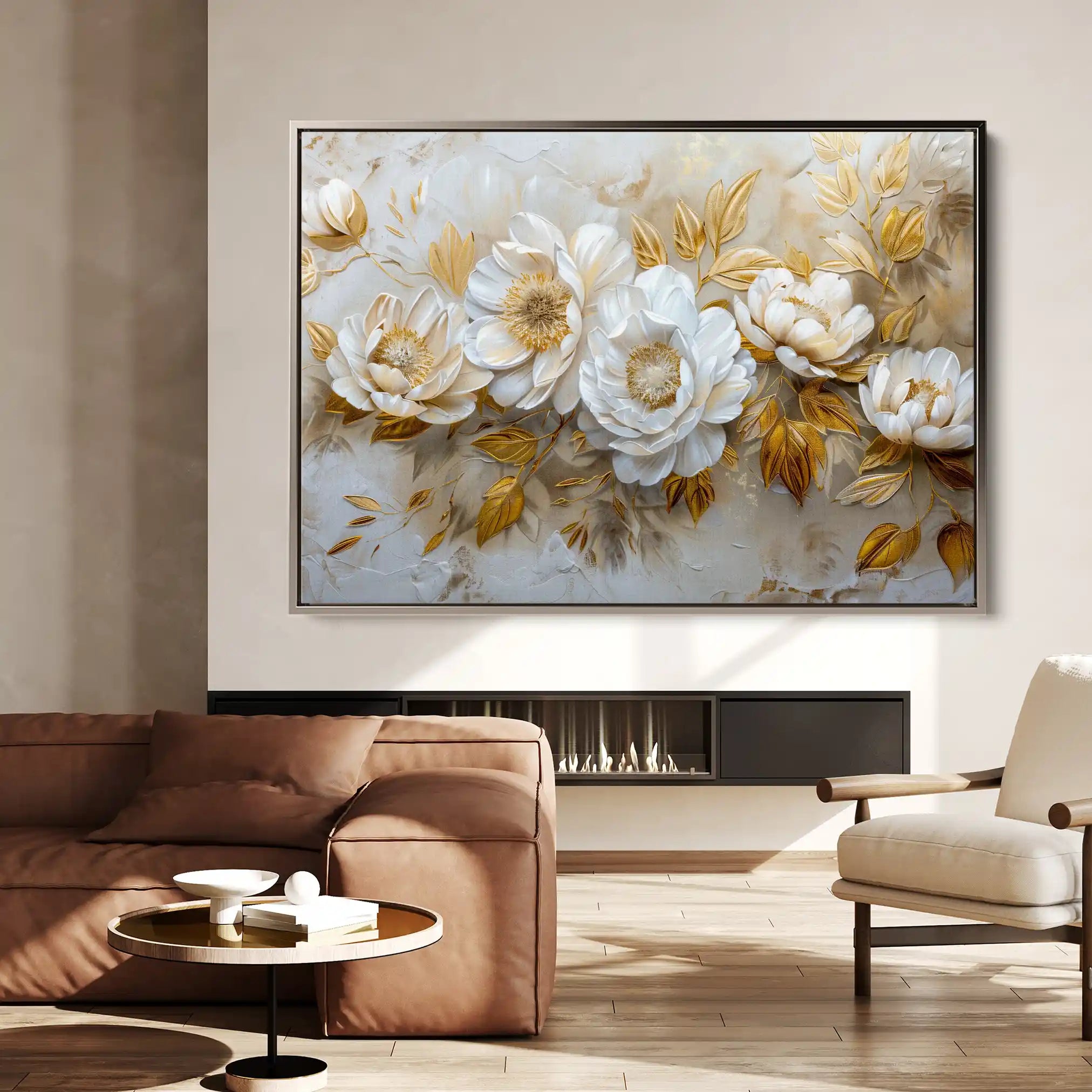 Floral Canvas Wall Art WAD660-F 90 x 60 cm / Stretched on hidden frame