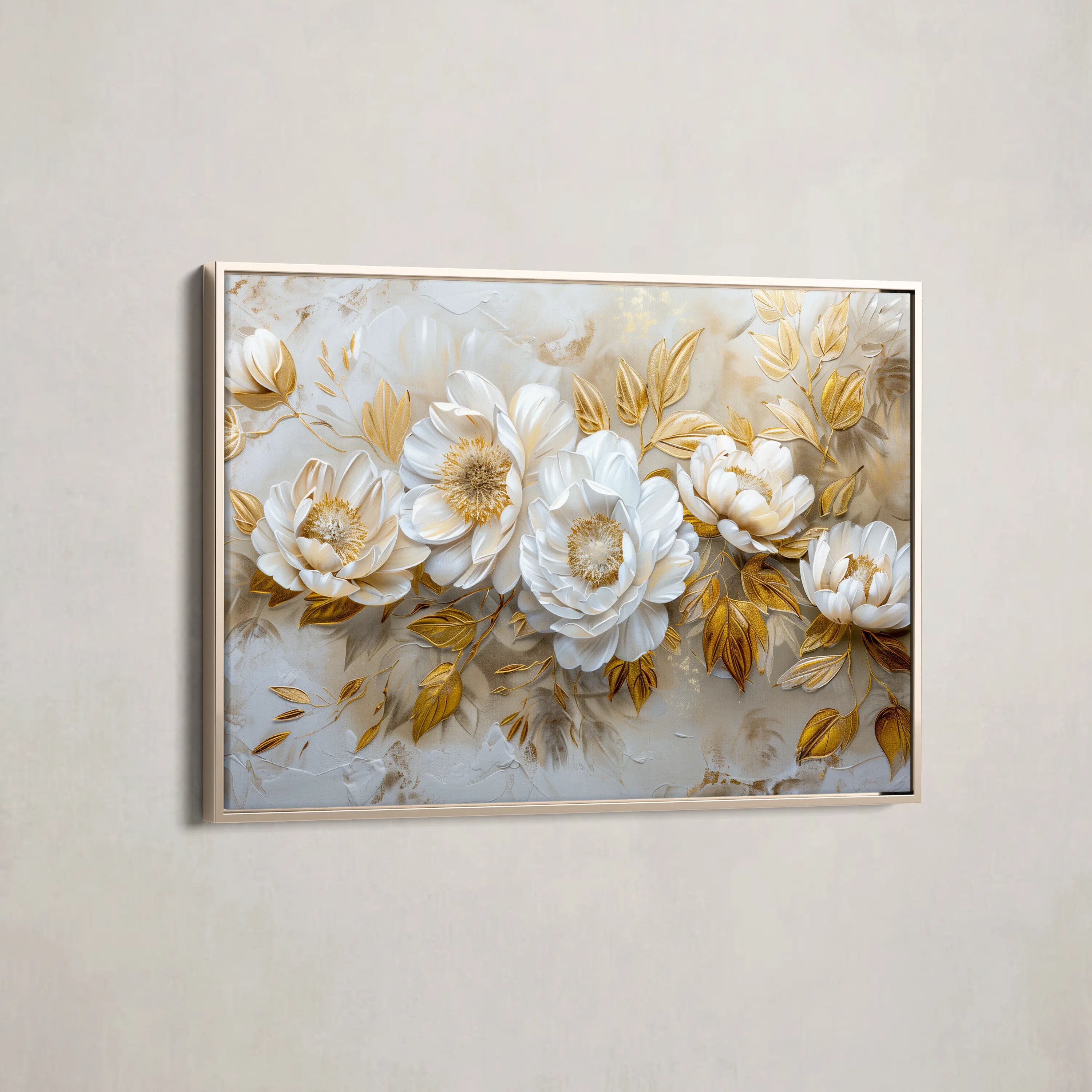 Floral Canvas Wall Art WAD660-F 90 x 60 cm / Stretched on hidden frame