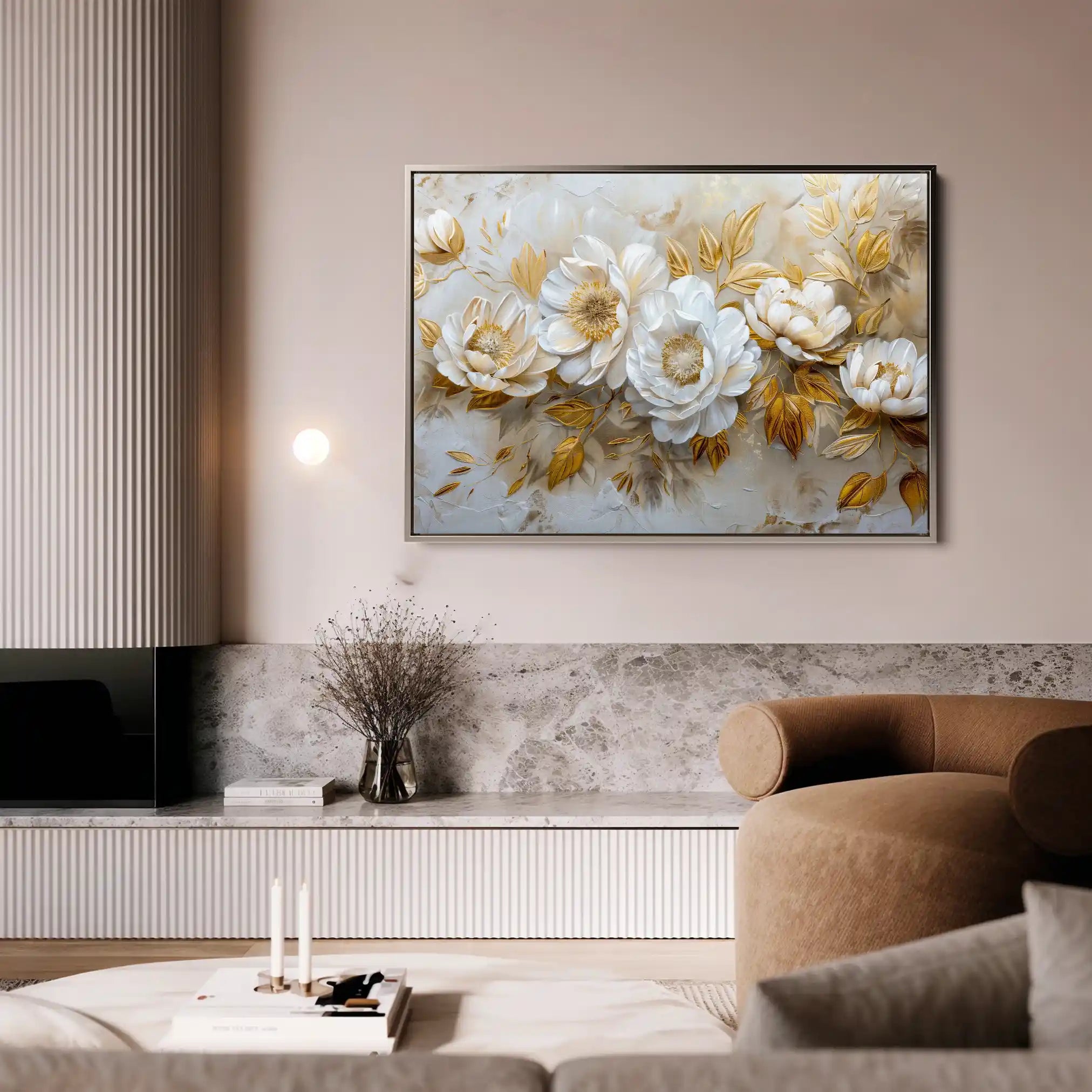 Floral Canvas Wall Art WAD660-F 90 x 60 cm / Stretched on hidden frame