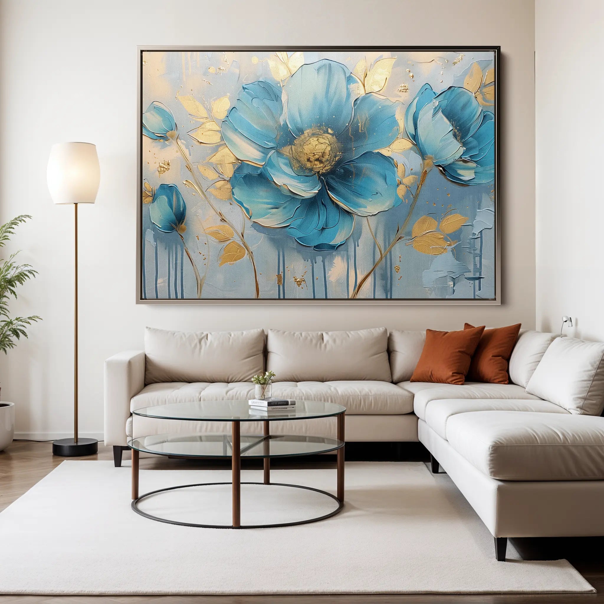 Floral Canvas Wall Art WAD661-F 90 x 60 cm / Stretched on hidden frame