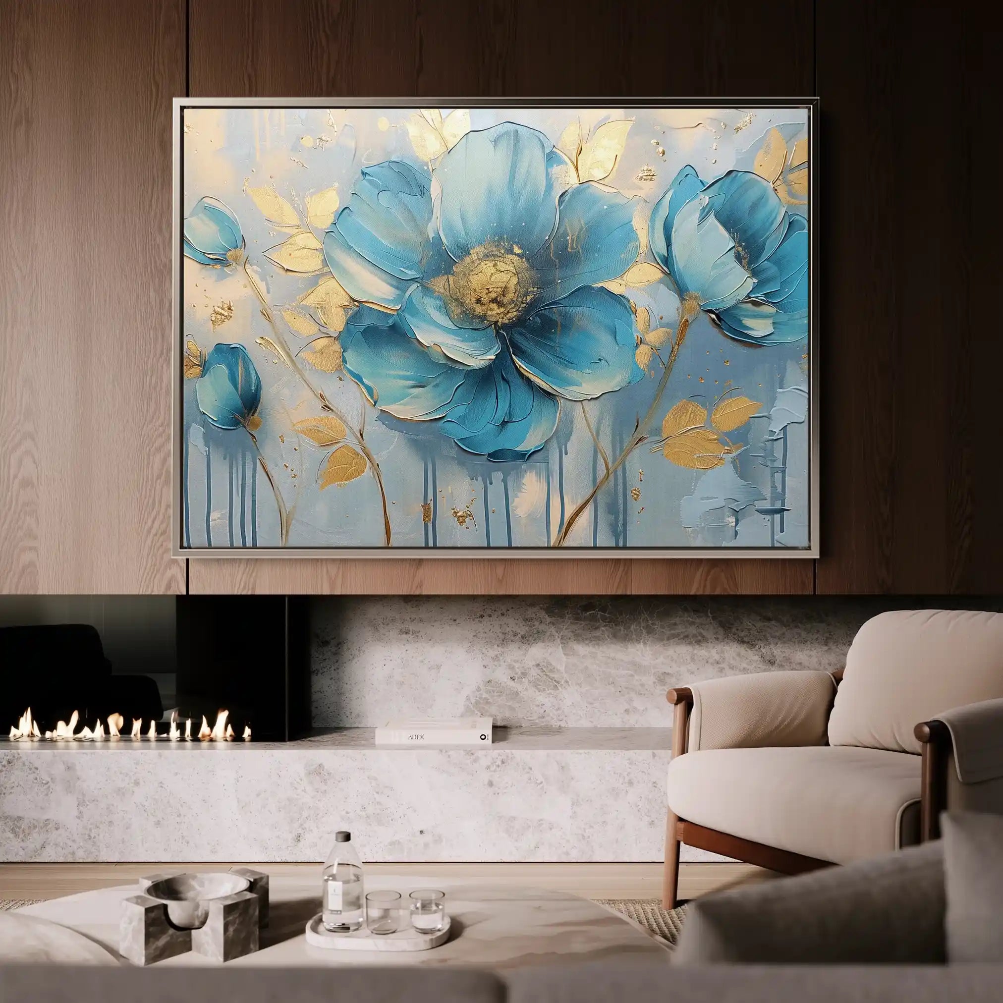 Floral Canvas Wall Art WAD661-F 90 x 60 cm / Stretched on hidden frame