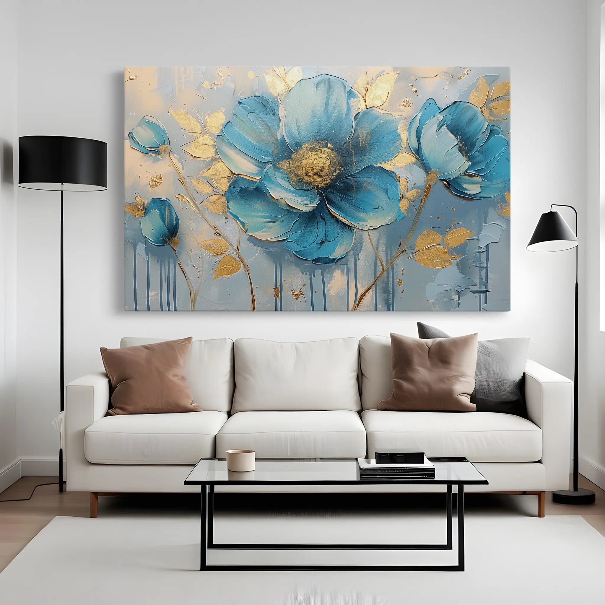 Floral Canvas Wall Art WAD661-F 90 x 60 cm / Stretched on hidden frame