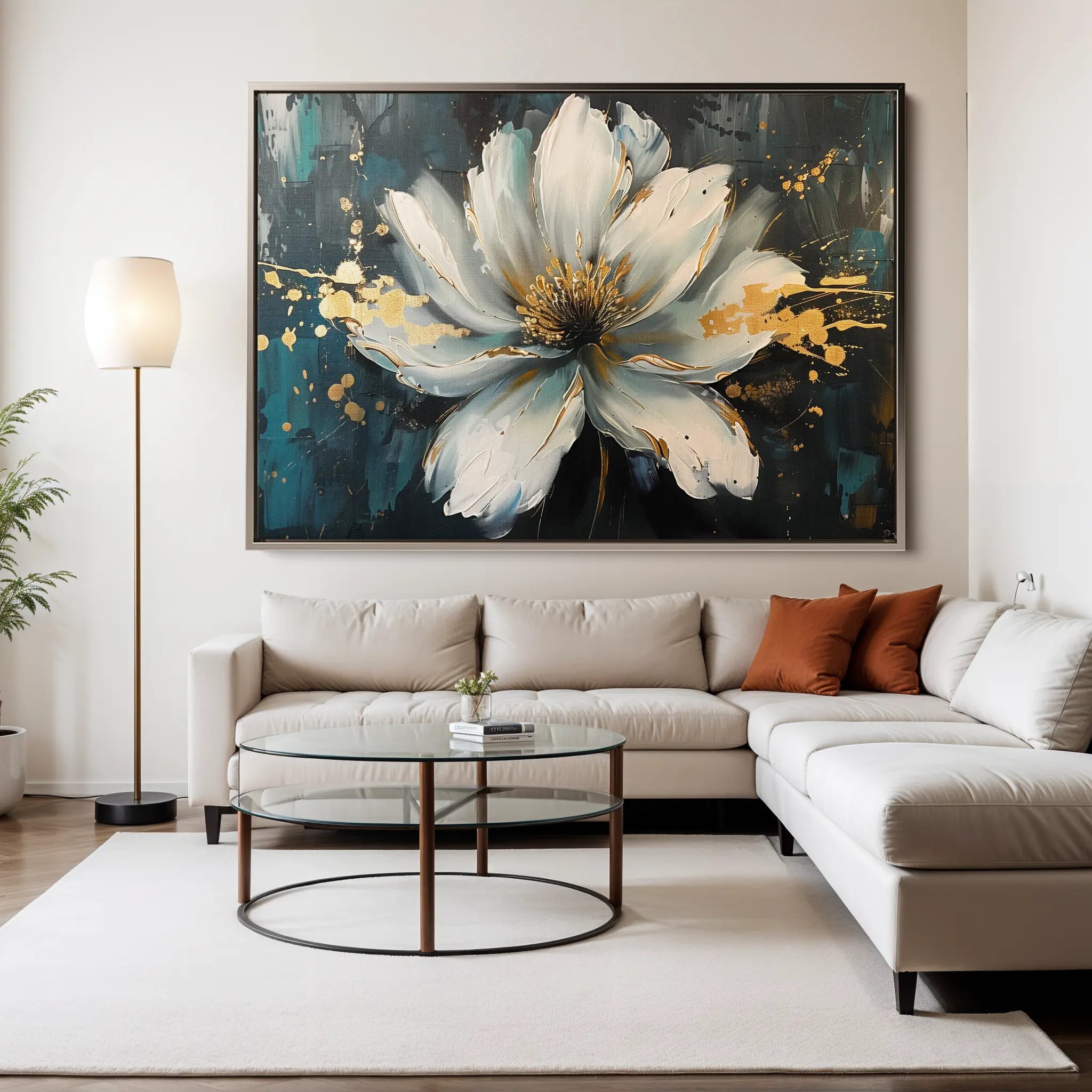 Floral Canvas Wall Art WAD662-F 90 x 60 cm / Stretched on hidden frame