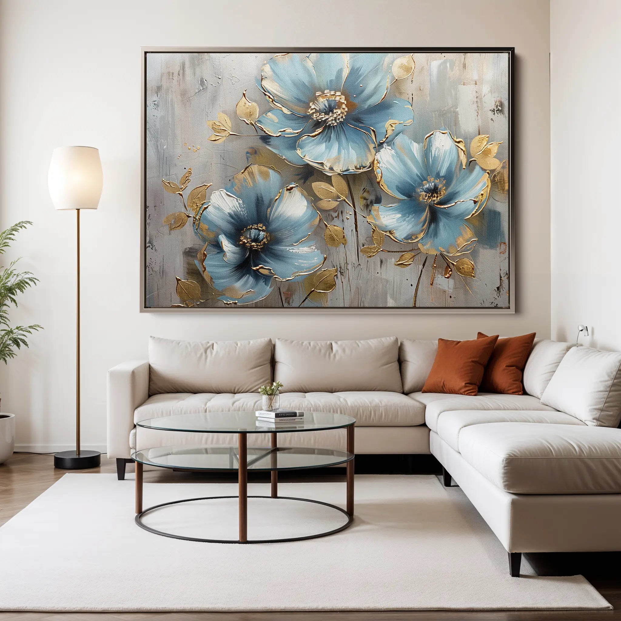 Floral Canvas Wall Art WAD663-F 90 x 60 cm / Stretched on hidden frame