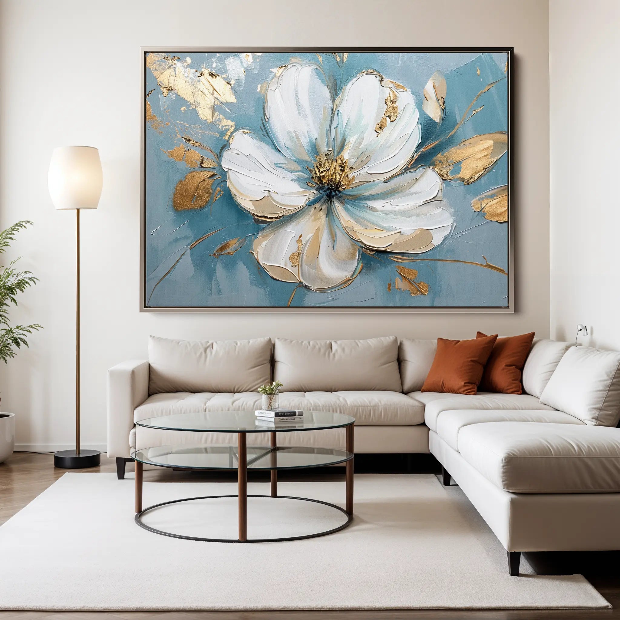 Floral Canvas Wall Art WAD664-F 90 x 60 cm / Stretched on hidden frame