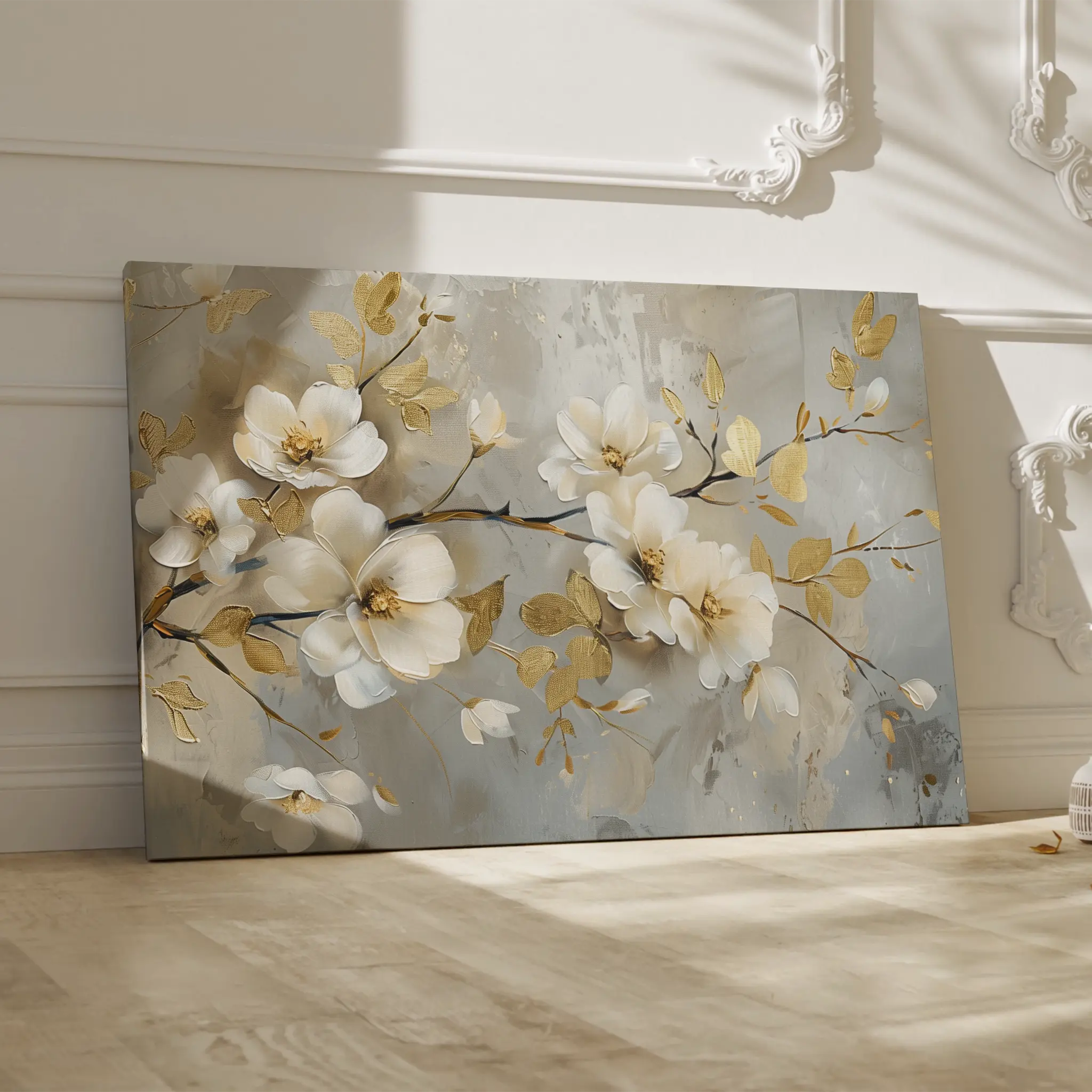 Floral Canvas Wall Art WAD665-F 90 x 60 cm / Stretched on hidden frame