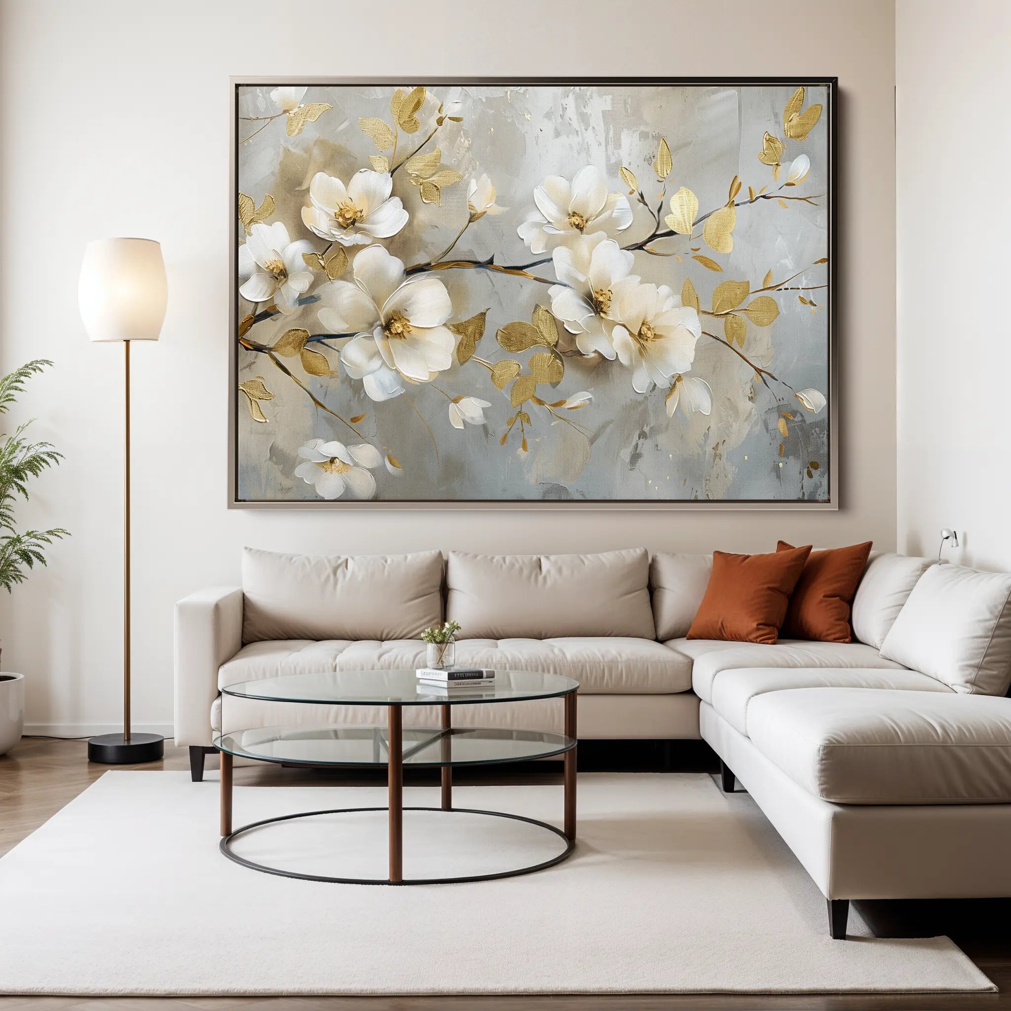 Floral Canvas Wall Art WAD665-F 90 x 60 cm / Stretched on hidden frame