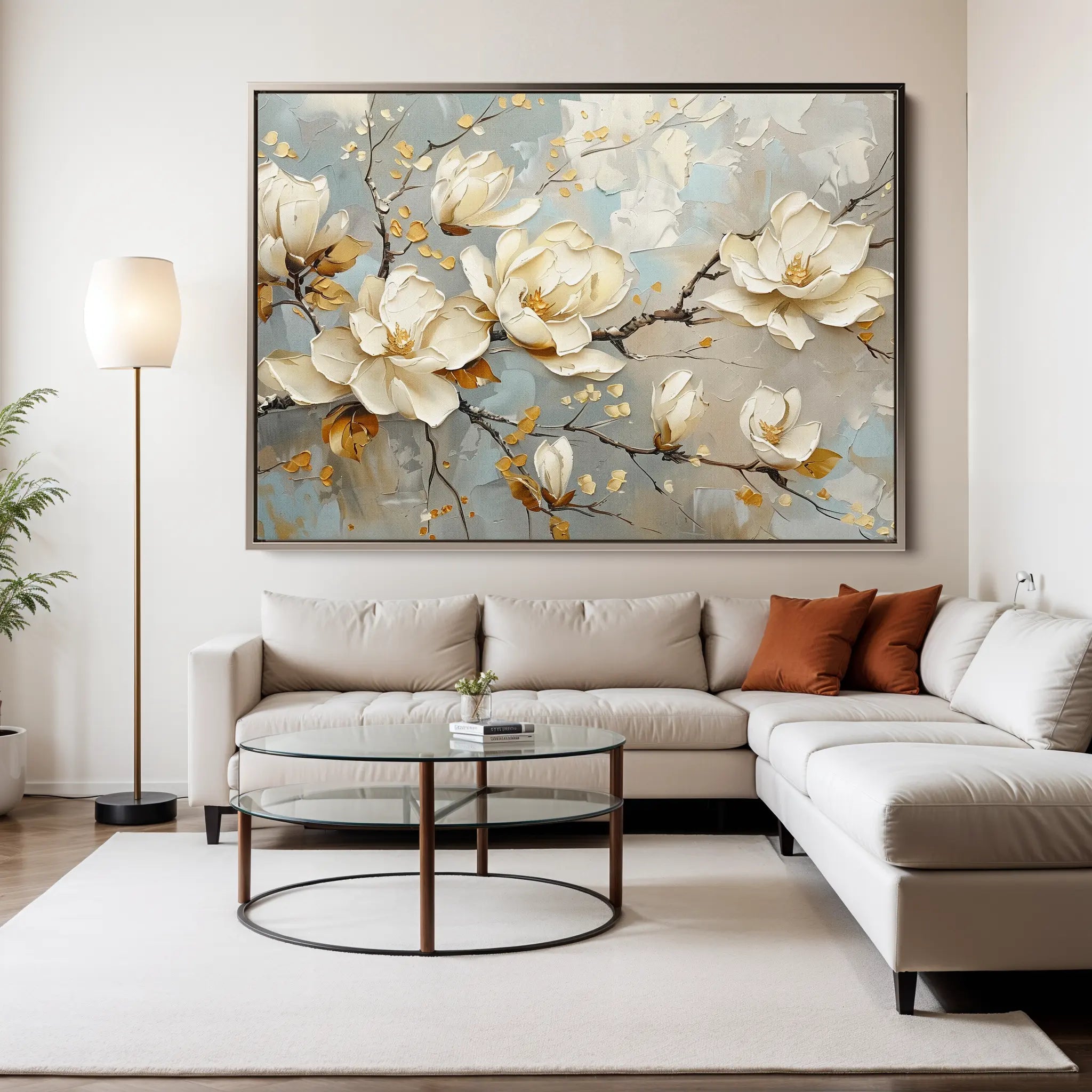 Floral Canvas Wall Art WAD666-F 90 x 60 cm / Stretched on hidden frame