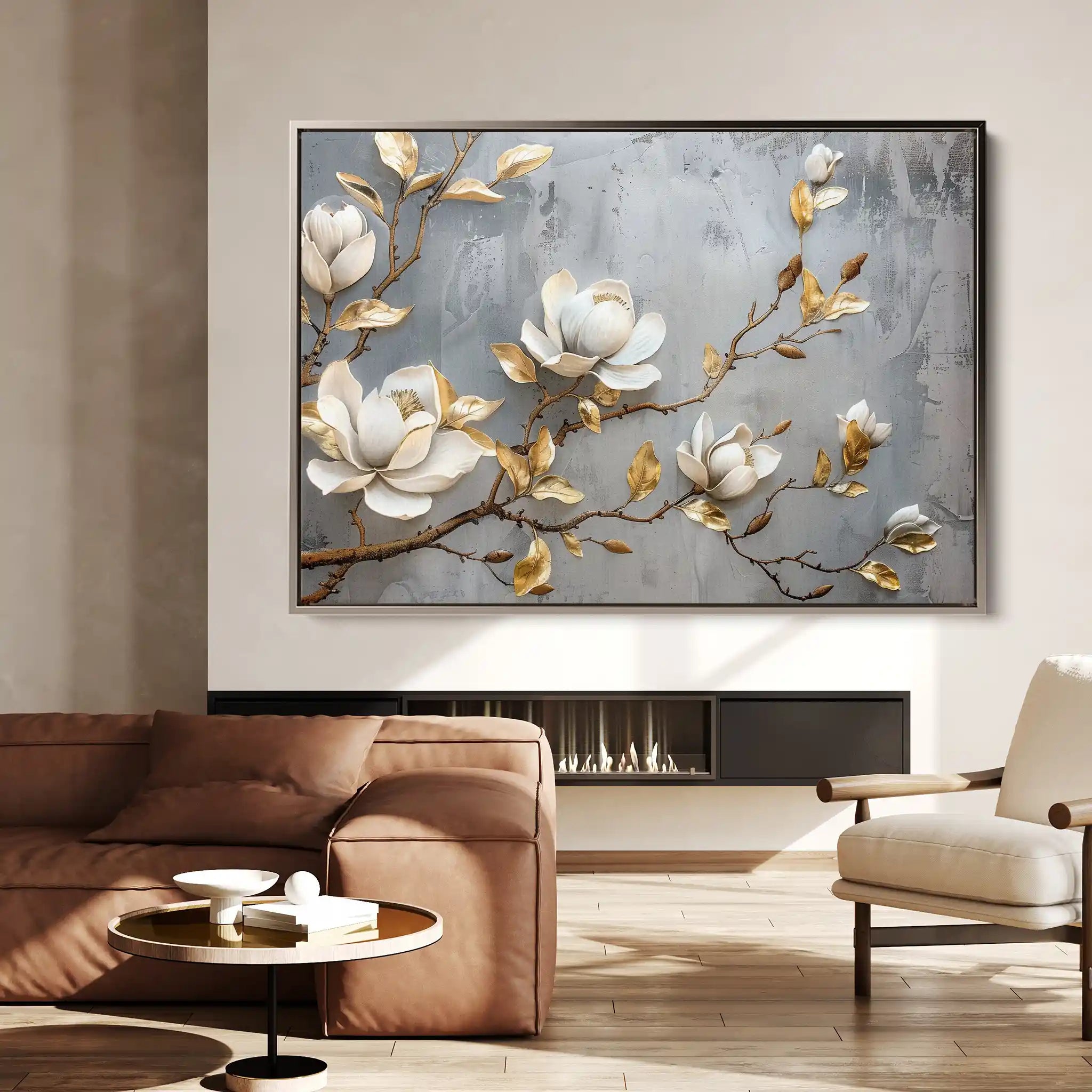 Floral Canvas Wall Art WAD667-F 90 x 60 cm / Stretched on hidden frame