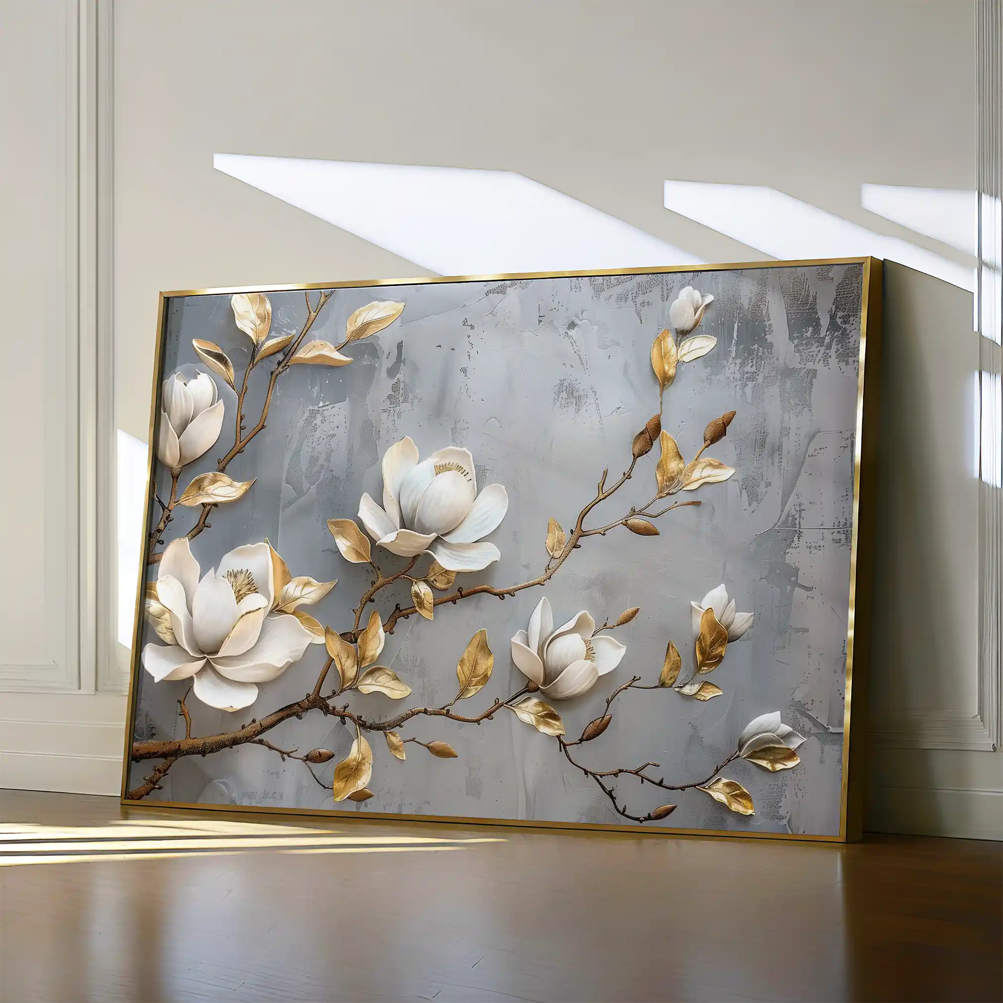Floral Canvas Wall Art WAD667-F 90 x 60 cm / Stretched on hidden frame