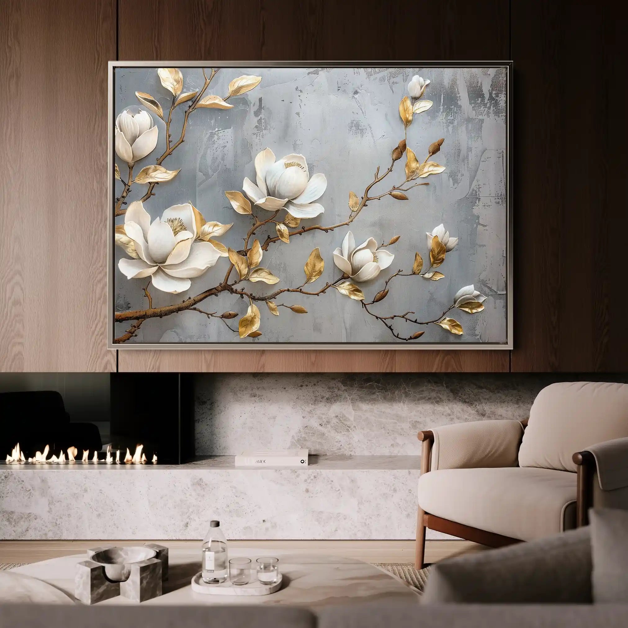 Floral Canvas Wall Art WAD667-F 90 x 60 cm / Stretched on hidden frame