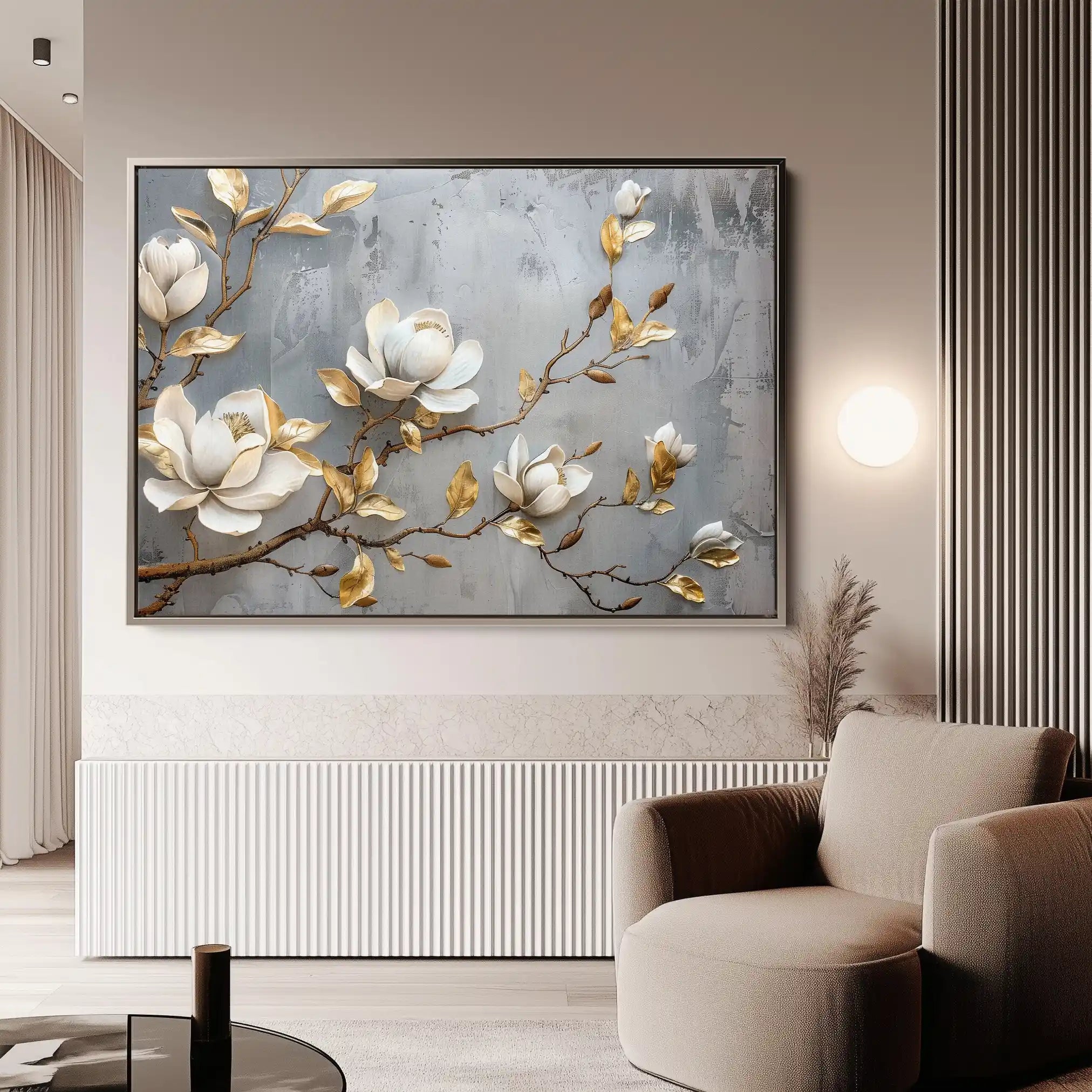 Floral Canvas Wall Art WAD667-F 90 x 60 cm / Stretched on hidden frame