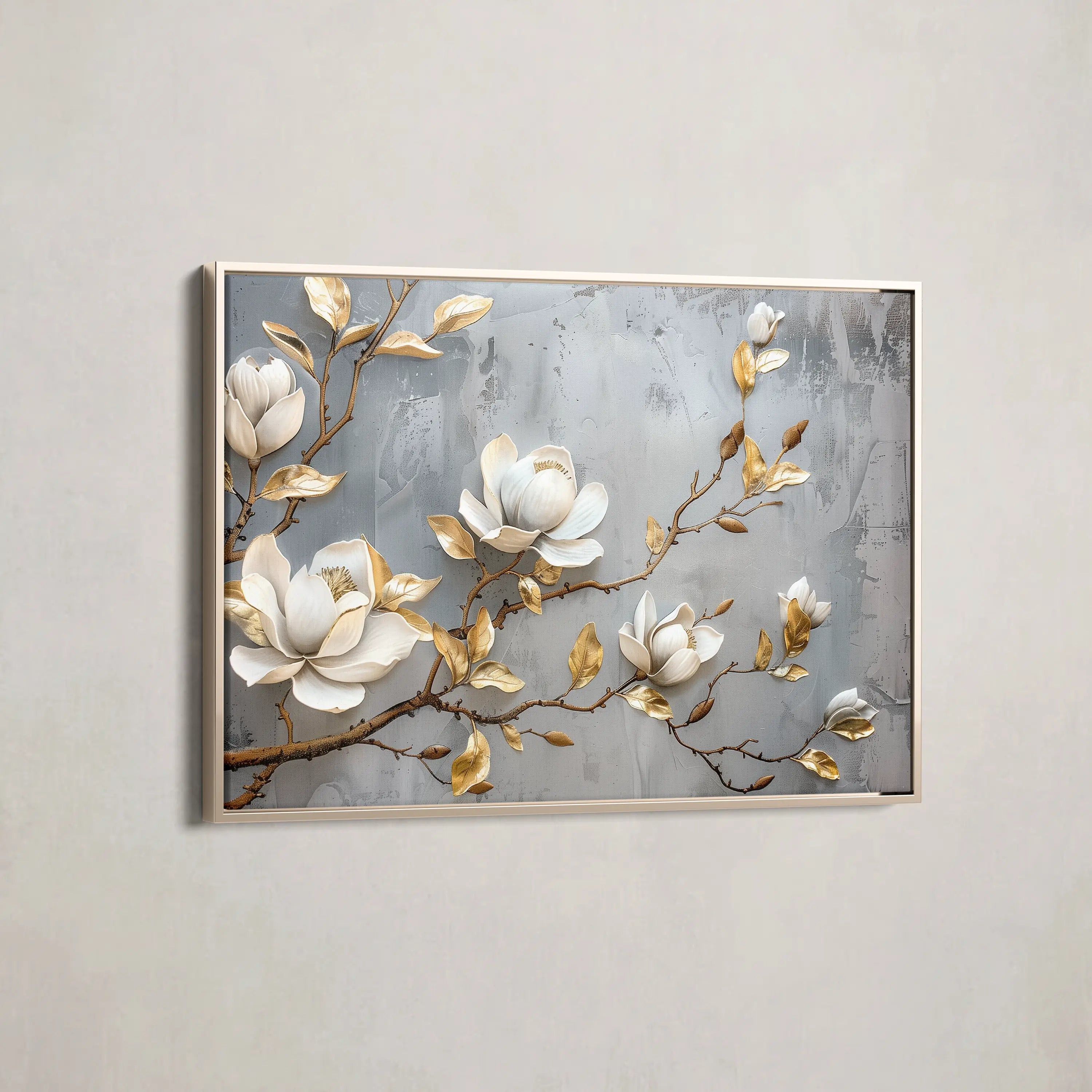 Floral Canvas Wall Art WAD667-F 90 x 60 cm / Stretched on hidden frame