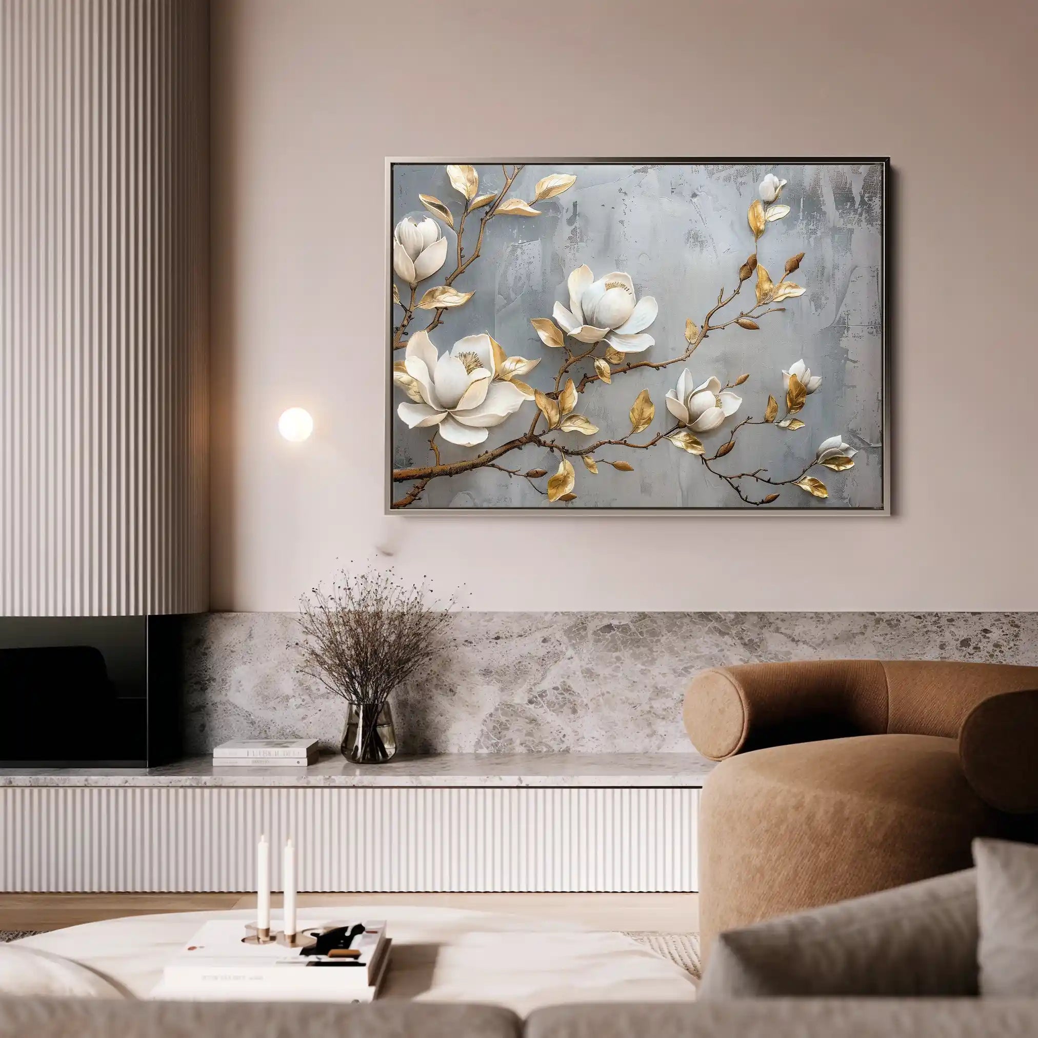Floral Canvas Wall Art WAD667-F 90 x 60 cm / Stretched on hidden frame