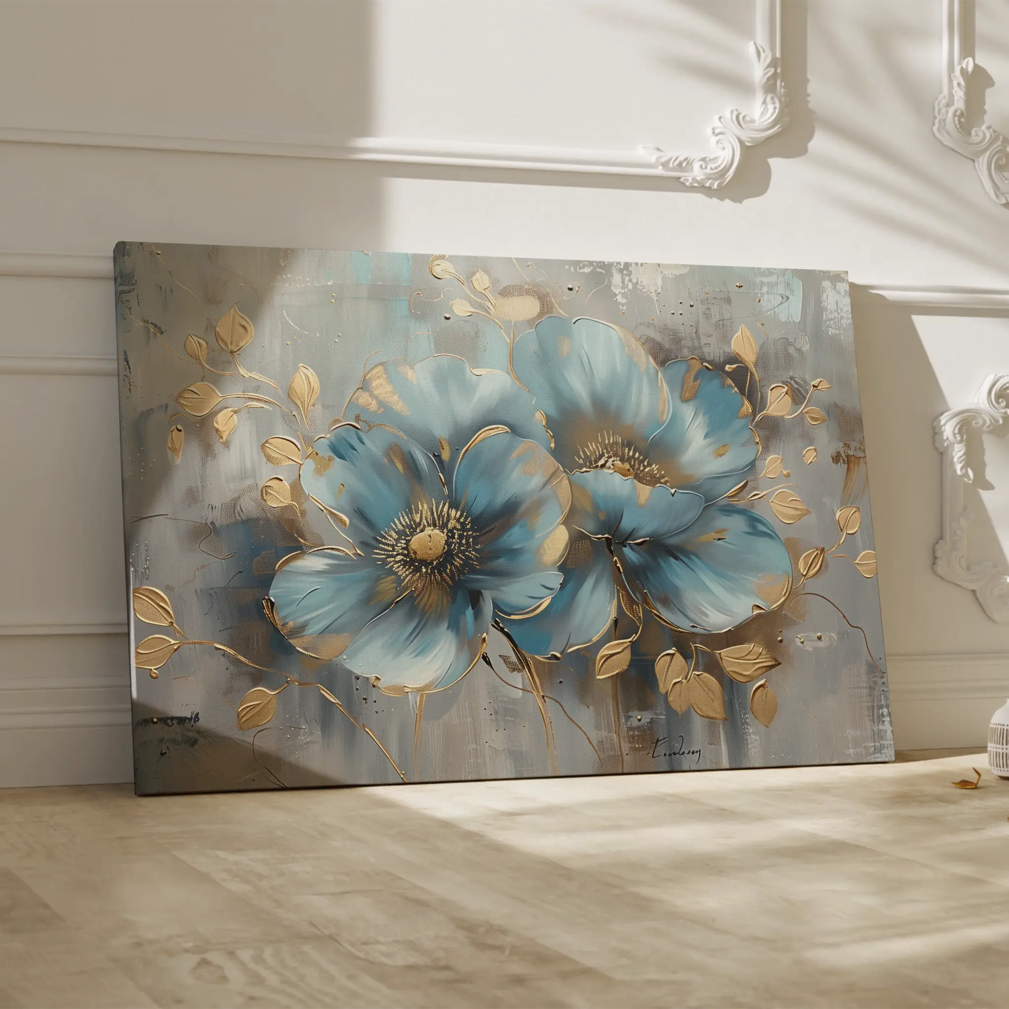 Floral Canvas Wall Art WAD668-F 90 x 60 cm / Stretched on hidden frame