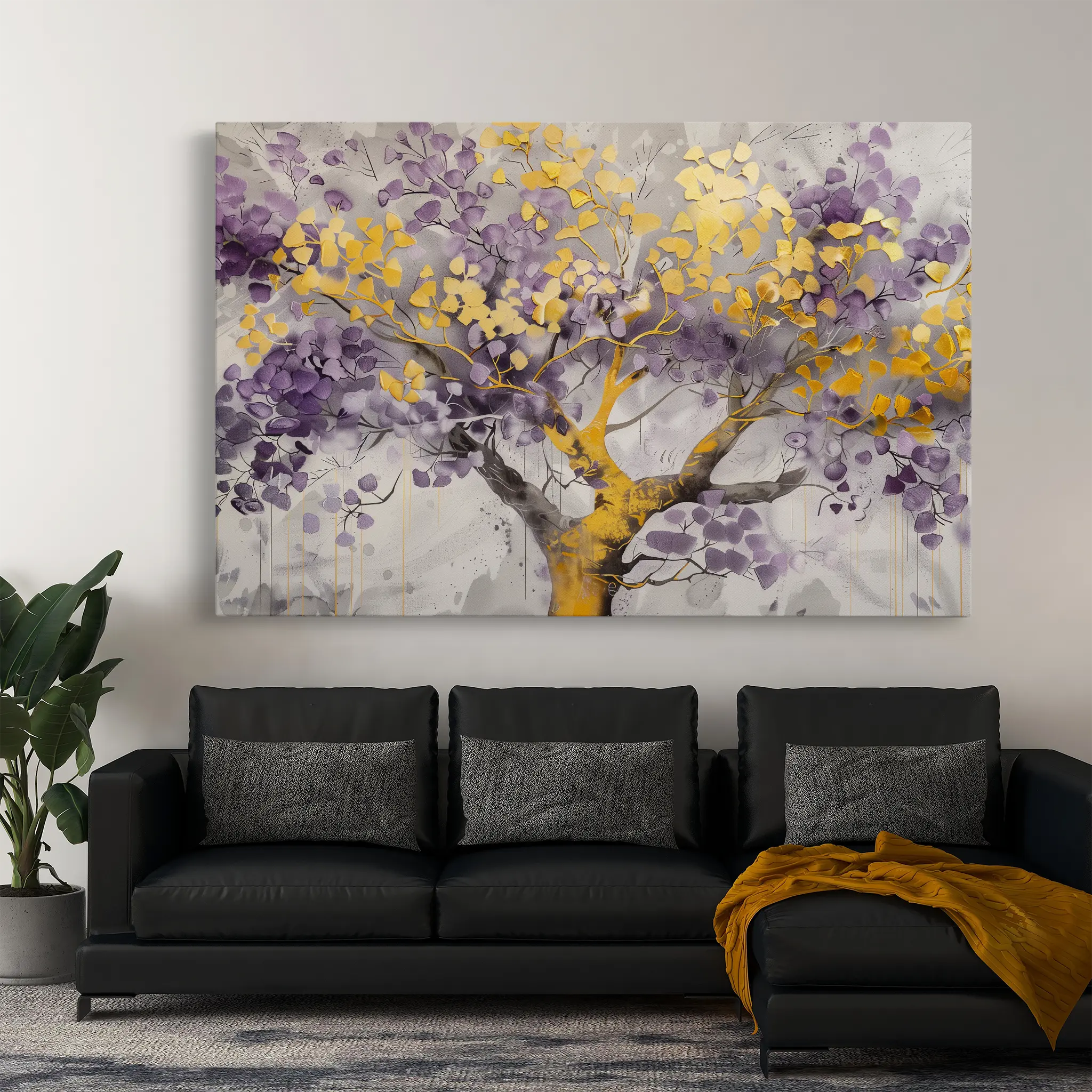 Floral Canvas Wall Art WAD671-F 90 x 60 cm / Stretched on hidden frame