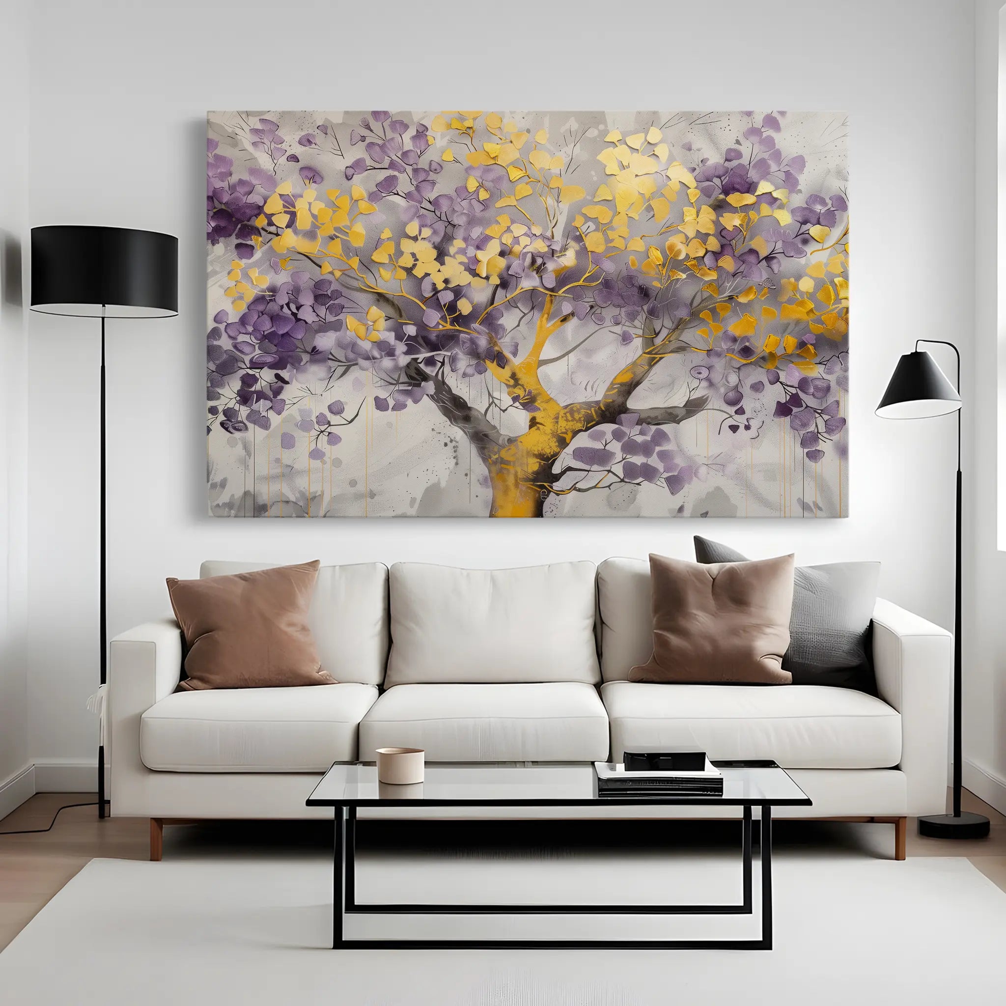 Floral Canvas Wall Art WAD671-F 90 x 60 cm / Stretched on hidden frame