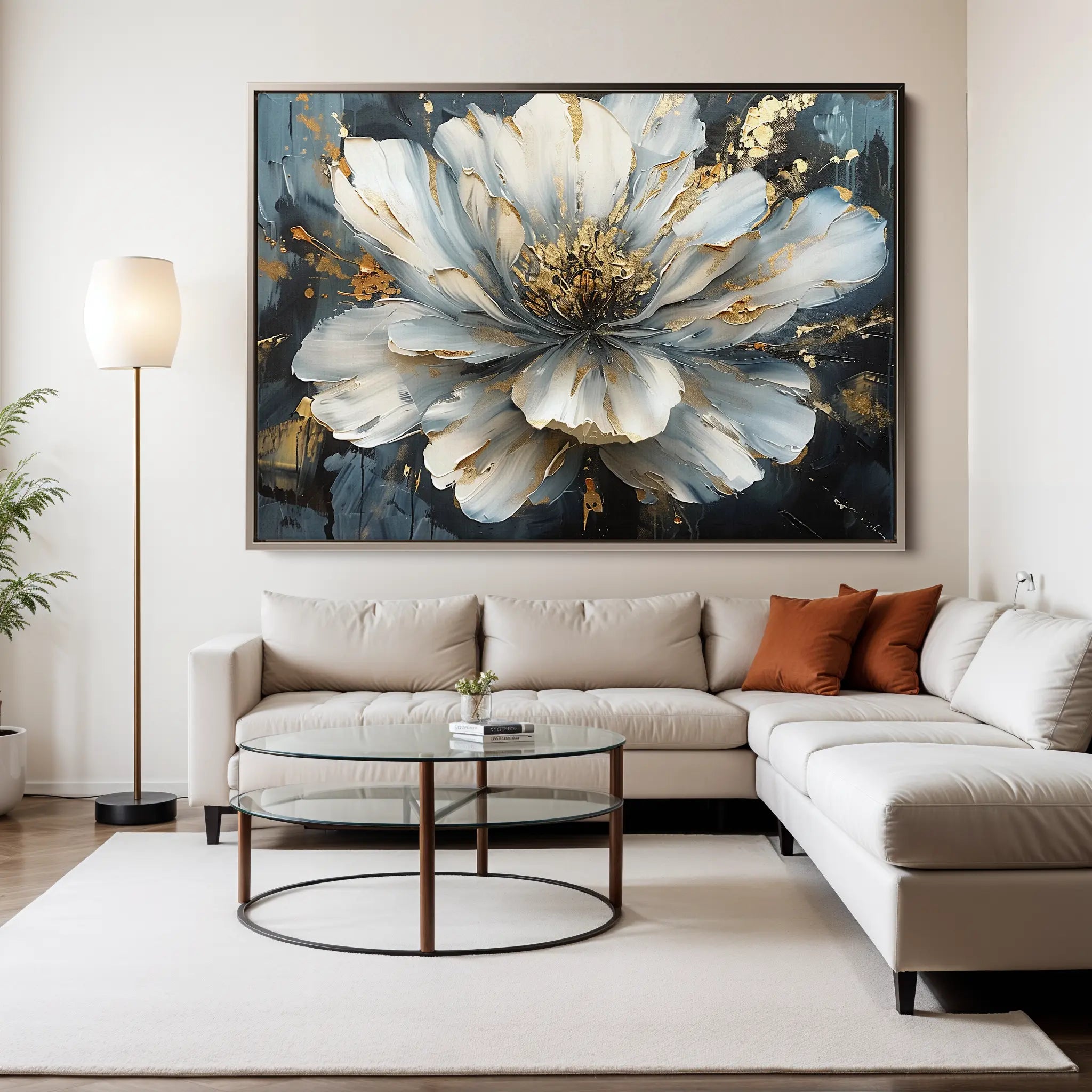 Floral Canvas Wall Art WAD672-F 90 x 60 cm / Stretched on hidden frame