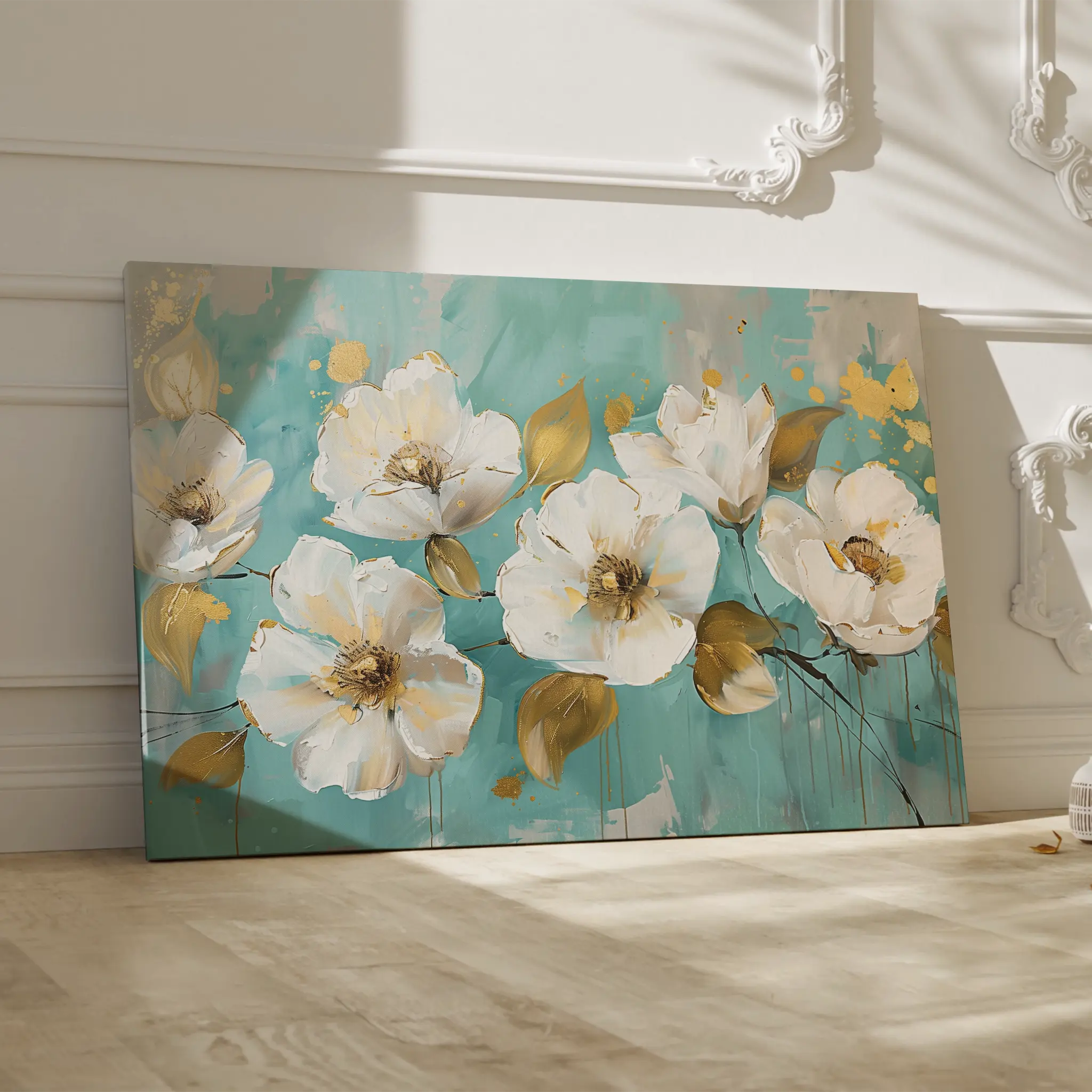 Floral Canvas Wall Art WAD673-F 90 x 60 cm / Stretched on hidden frame