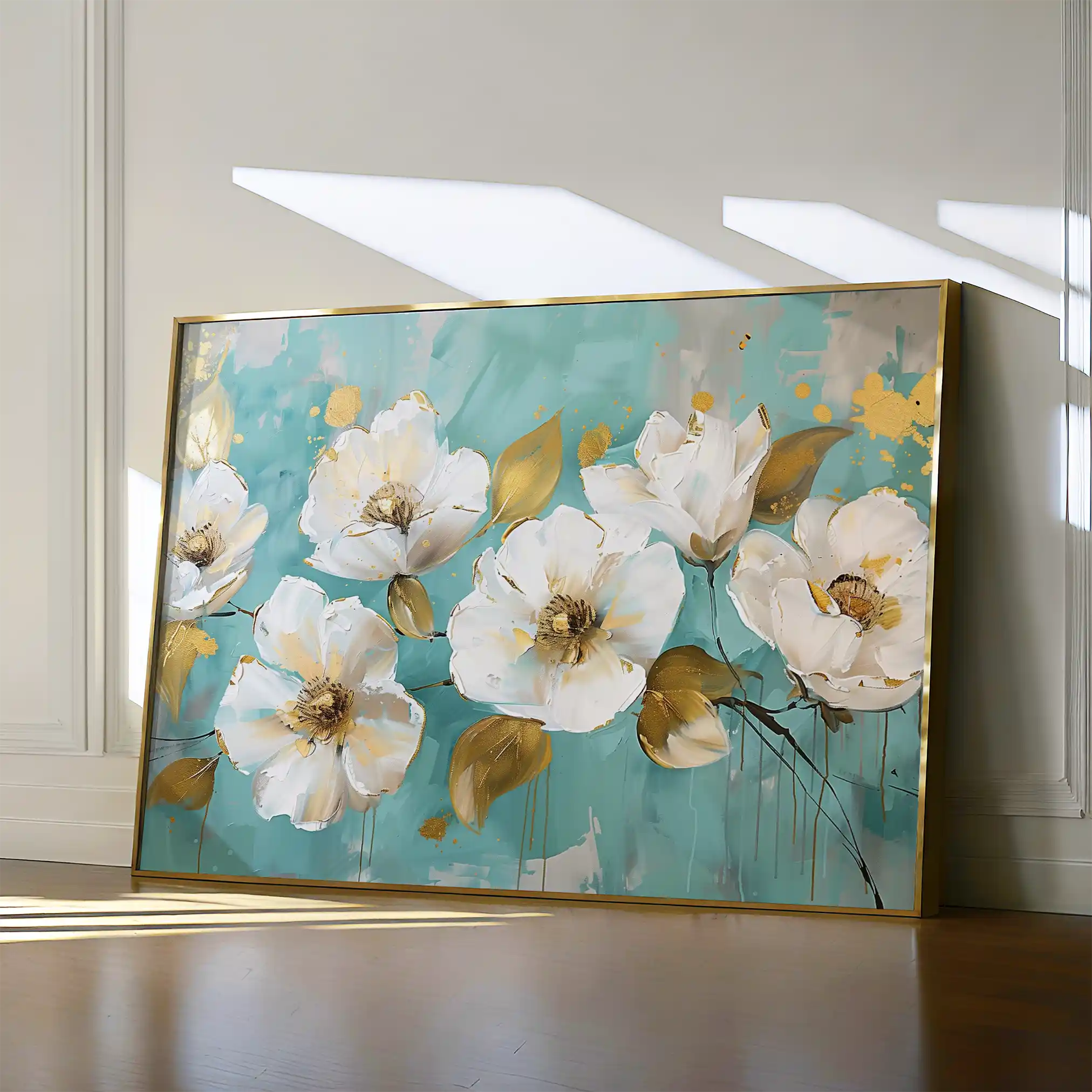 Floral Canvas Wall Art WAD673-F 90 x 60 cm / Stretched on hidden frame